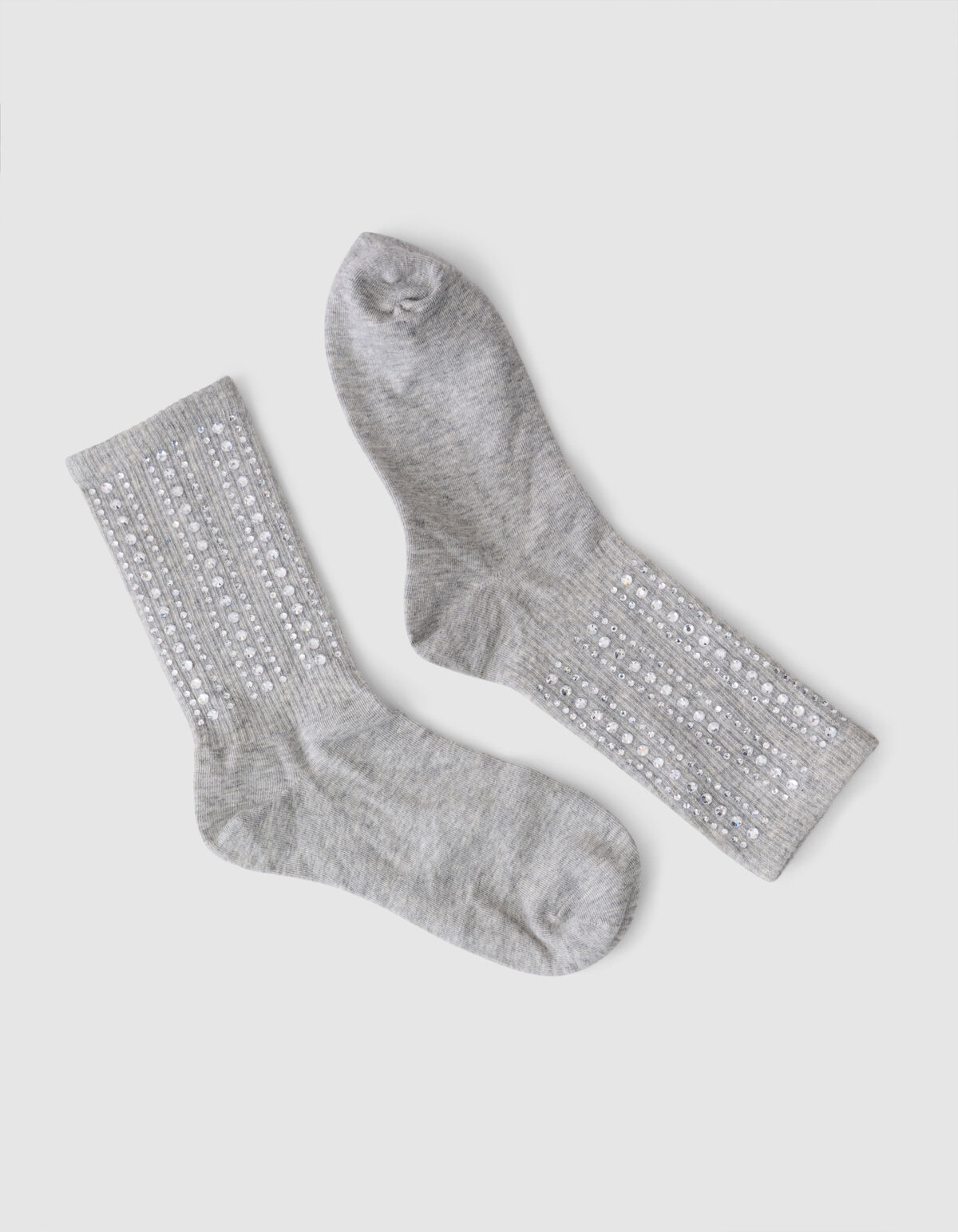 Strass-Socke Hellgrau SHOEBY ACCESSOIRES