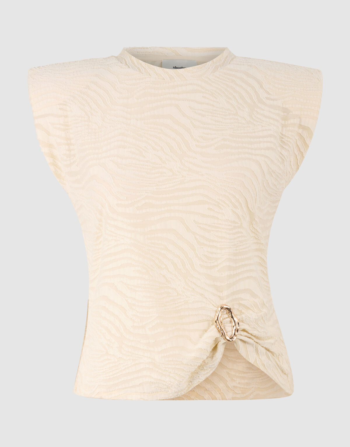 Zebra Organic Top Gebrochen Wei&szlig; SHOEBY WOMEN