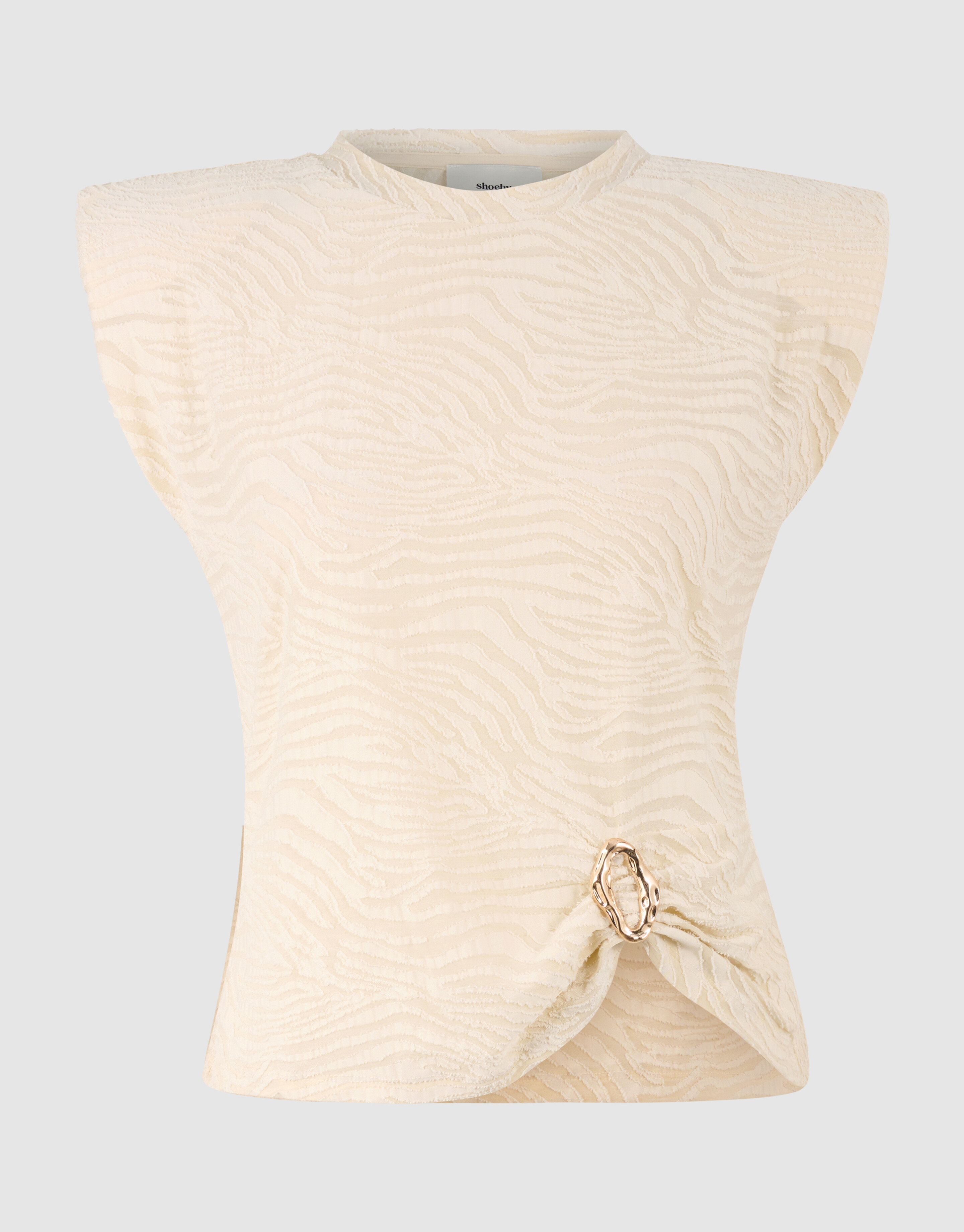 Zebra Organic Top Gebrochen Wei&szlig; SHOEBY WOMEN