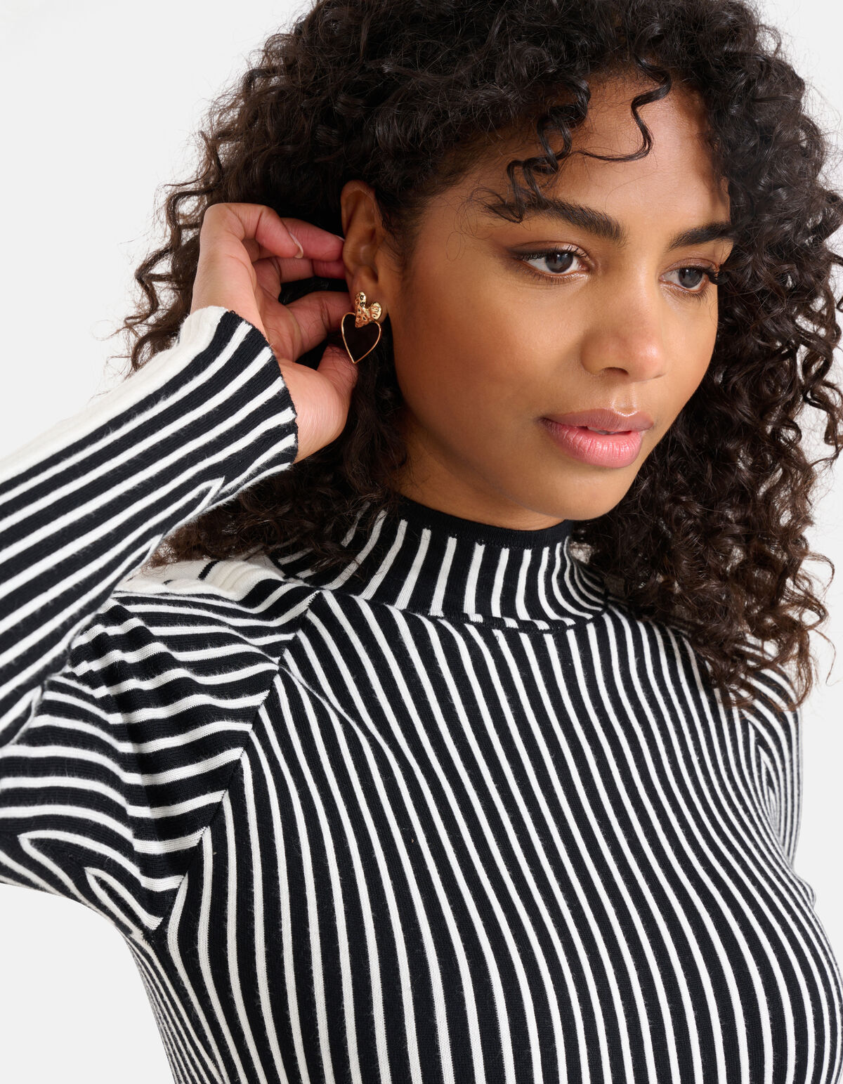 Doppelherz-Ohrringe Gold SHOEBY ACCESSOIRES