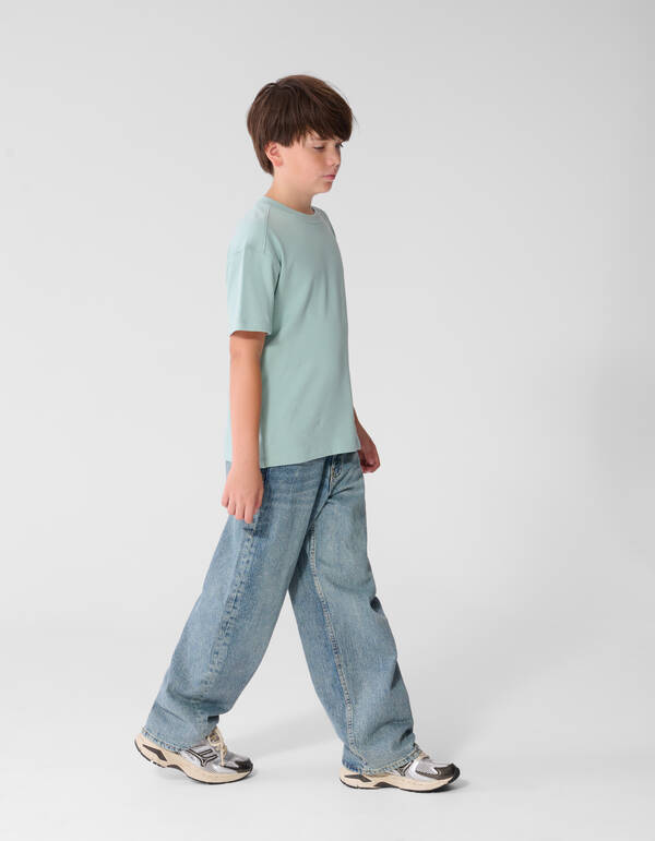 Basis Label T-Shirt in Hellgr&uuml;n SHOEBY BOYS