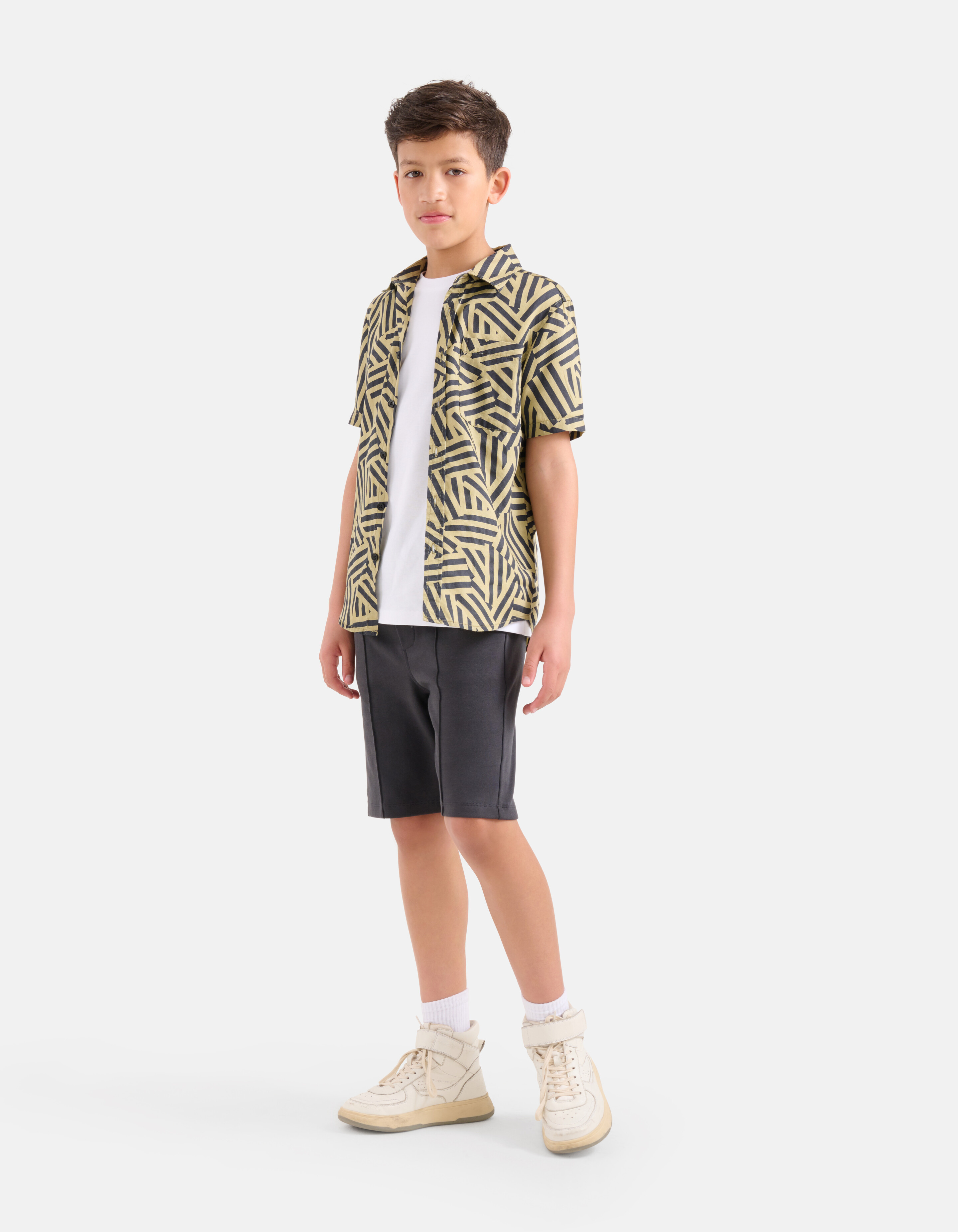 Geometrisches Hemd Sand SHOEBY BOYS