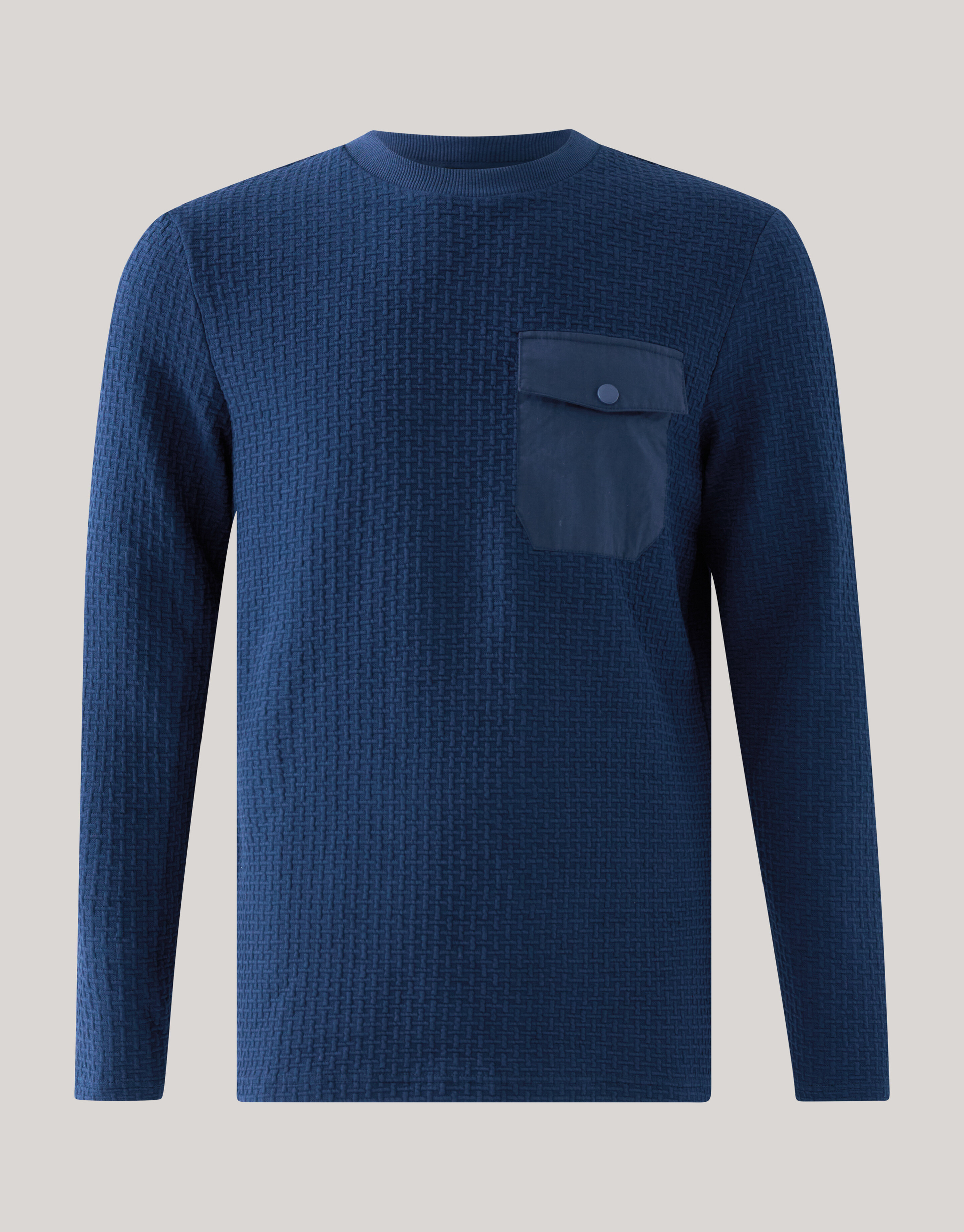 Struktur-Taschen-Pullover Dunkelblau SHOEBY MEN