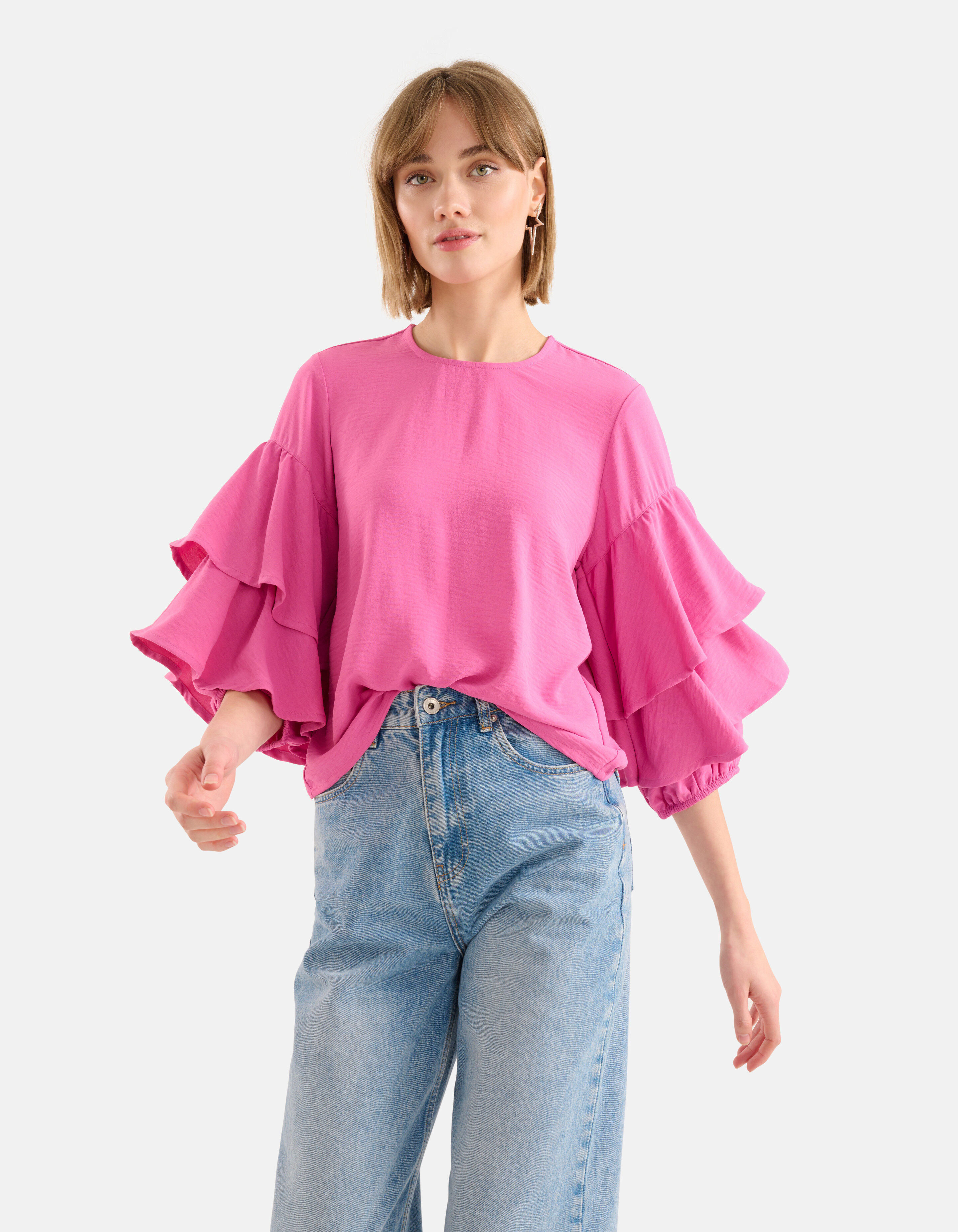 Rüschenbluse Rosa SHOEBY WOMEN