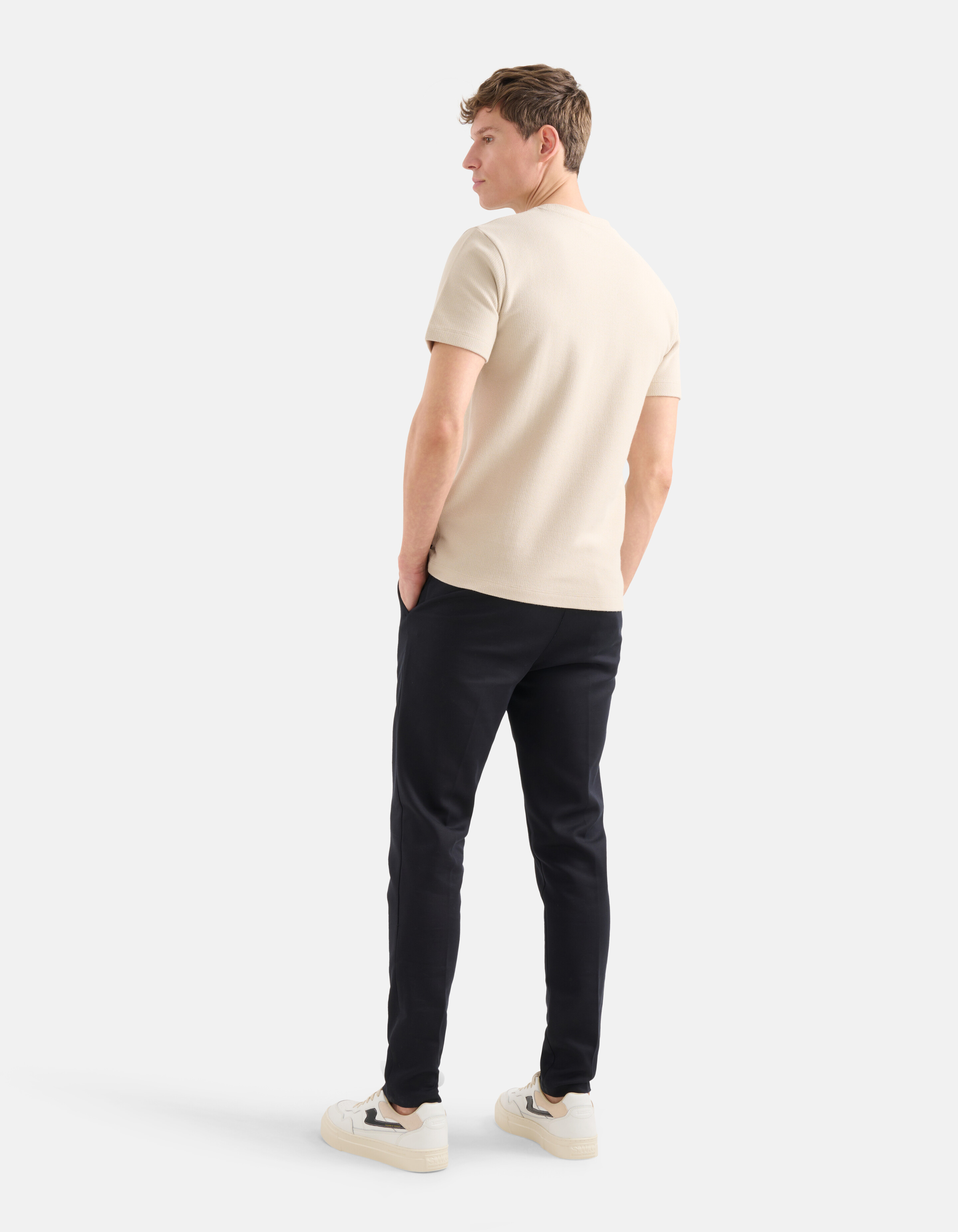 Textur-T-Shirt Beige SHOEBY MEN