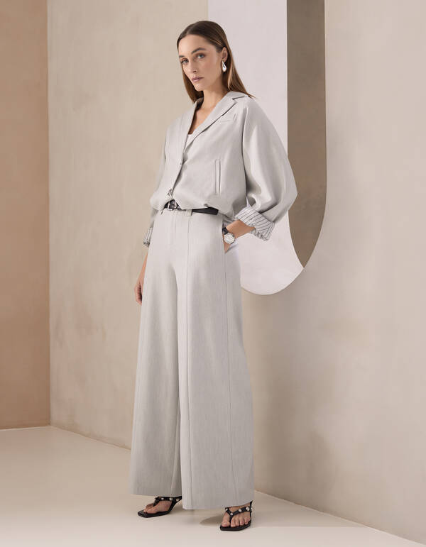 Weite Hosen Passform Hellgrau Von Mieke SHOEBY WOMEN