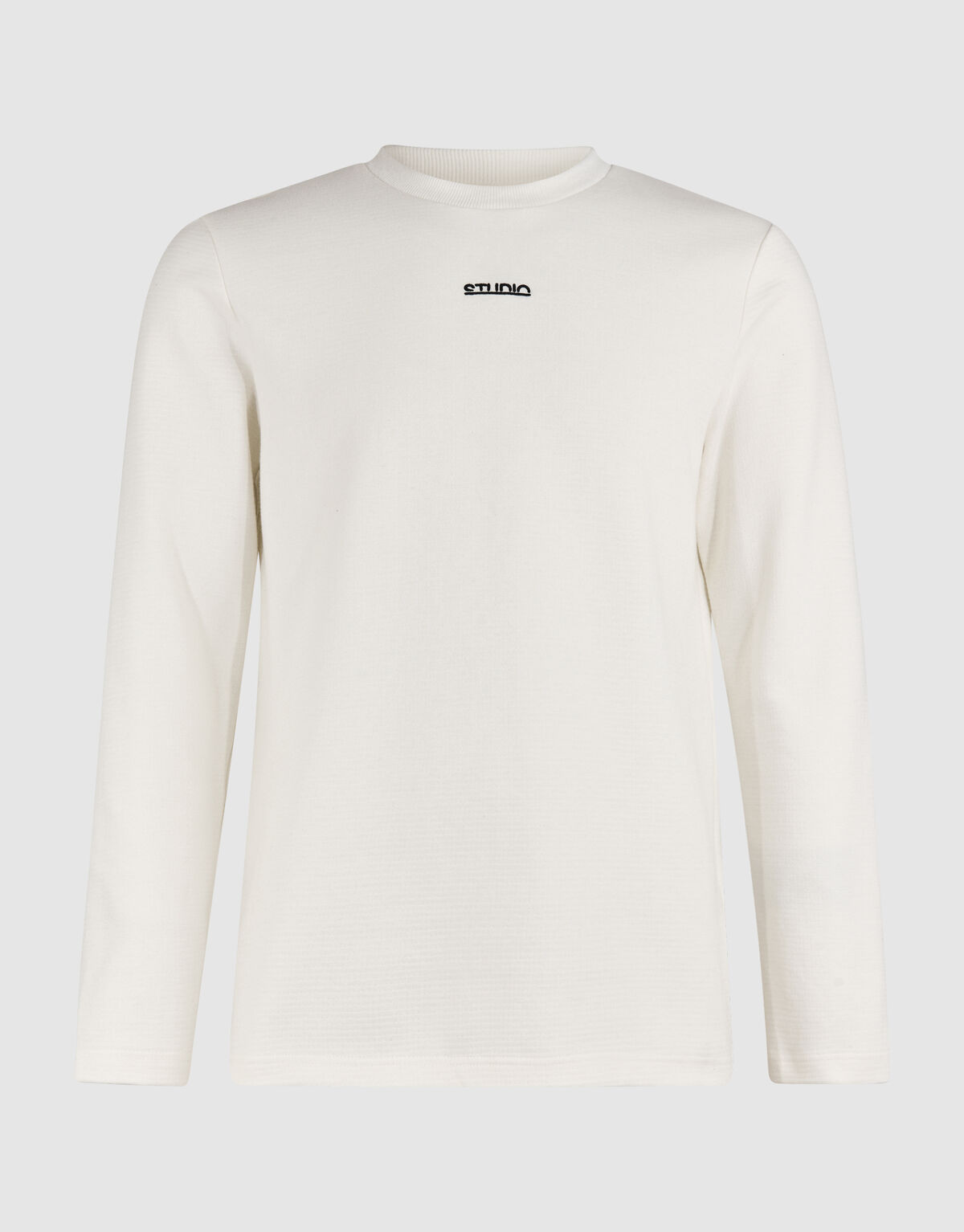 Studio Struktur T-Shirt Gebrochenes Weiß SHOEBY MEN