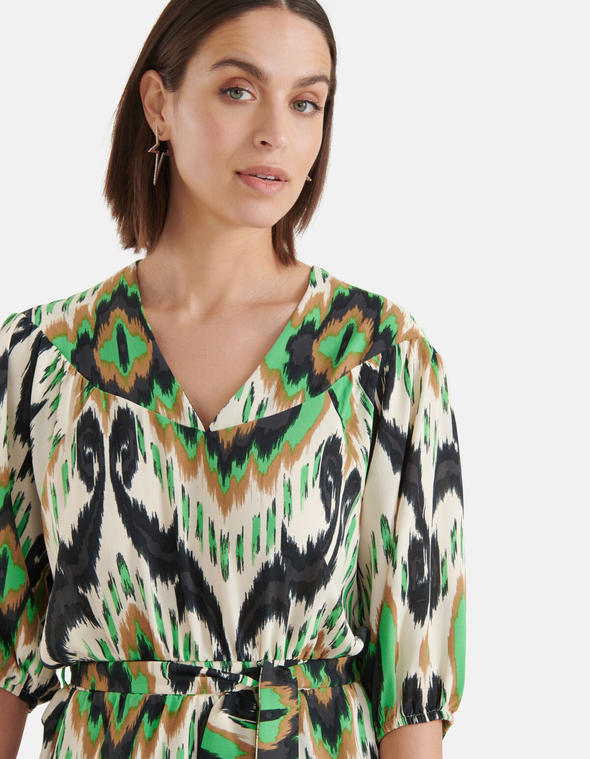 Graphic Print Kleid Grün SHOEBY WOMEN