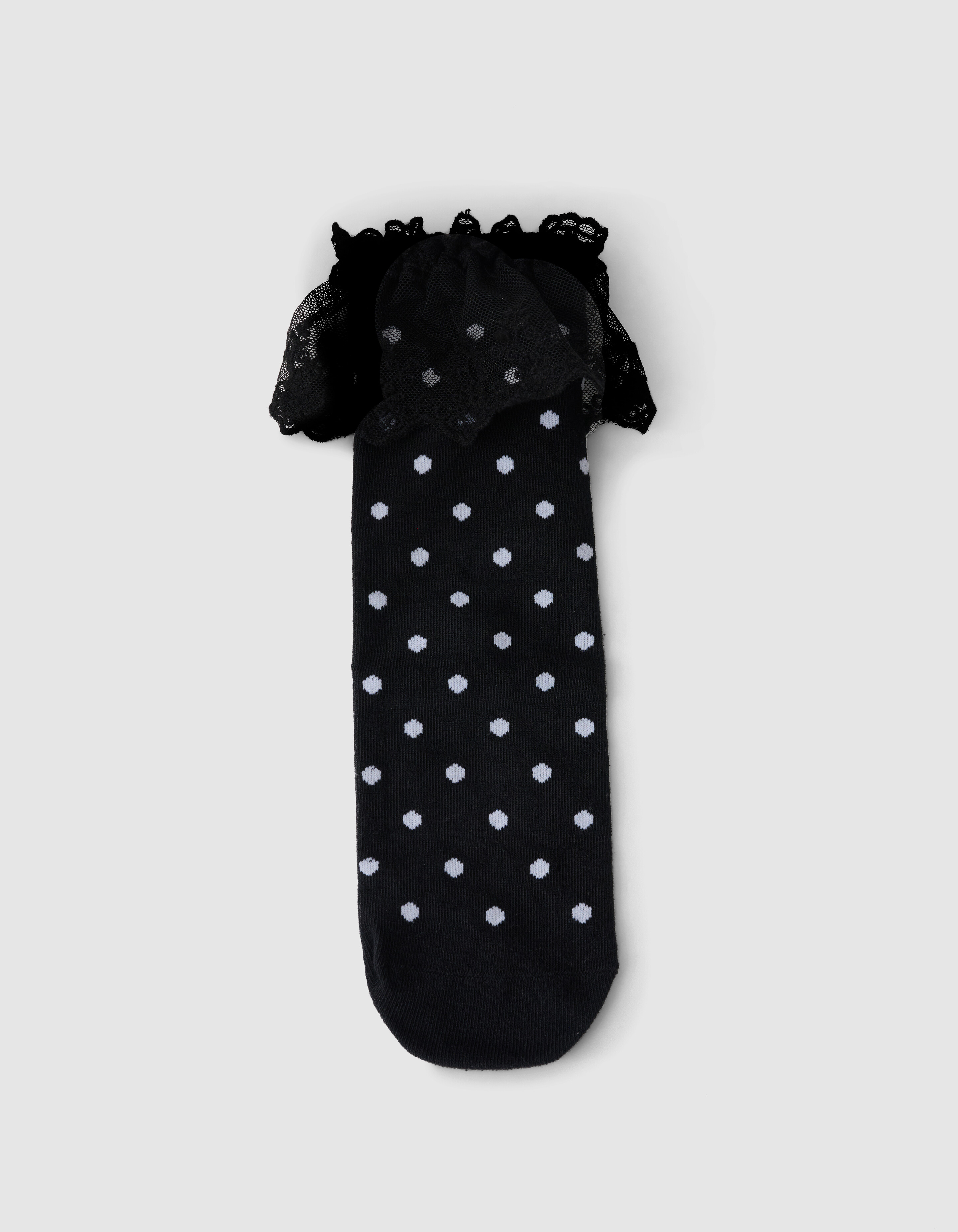 Kanten Polkadot Socken Schwarz SHOEBY ACCESSOIRES