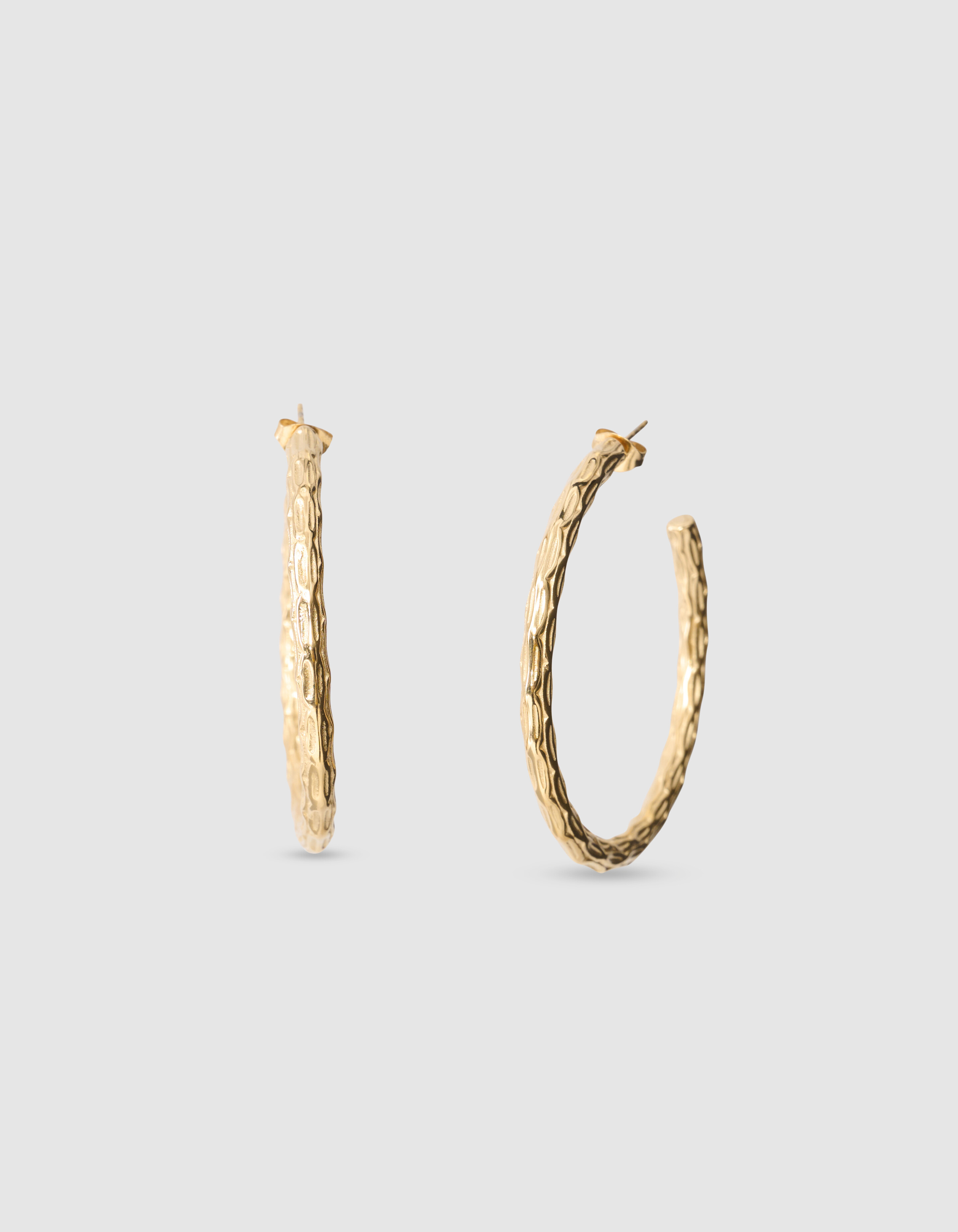 Gehämmertes Creolen-Design, Gold SHOEBY ACCESSOIRES