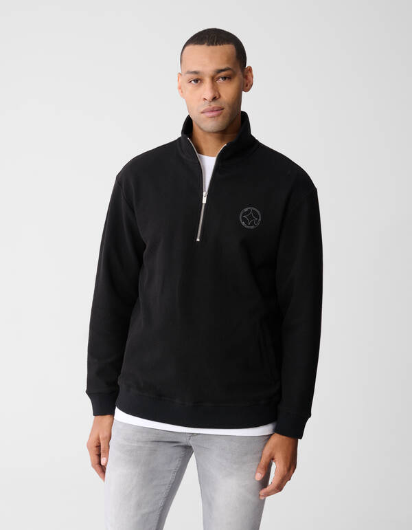 Pullover mit halbem Rei&szlig;verschluss  K&ouml;pergewebe Sc SHOEBY MEN