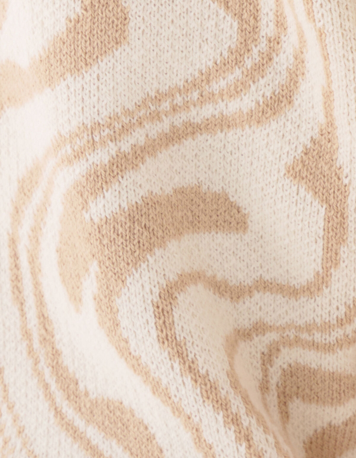 Jacquard-Swirl-Pullover Beige SHOEBY WOMEN