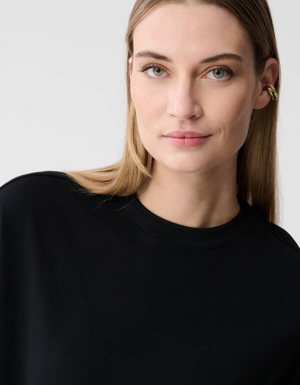 Basic-T-Shirt in &Uuml;bergr&ouml;&szlig;e Schwarz SHOEBY WOMEN