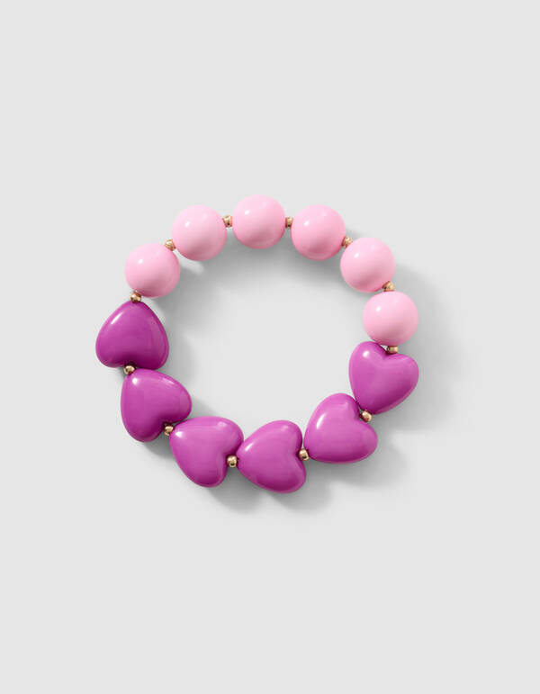 Herz Armband Rosa/Lila SHOEBY ACCESSOIRES