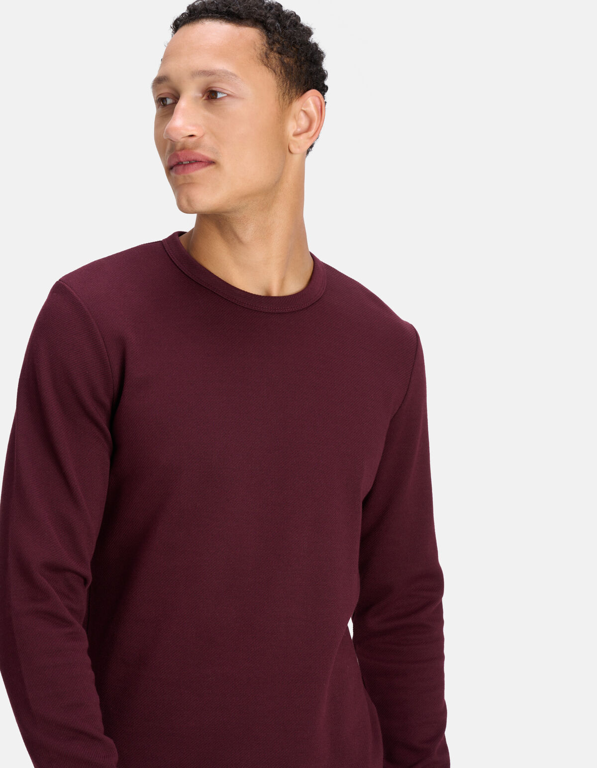 Strukturiertes T-shirt Dunkelrot SHOEBY MEN