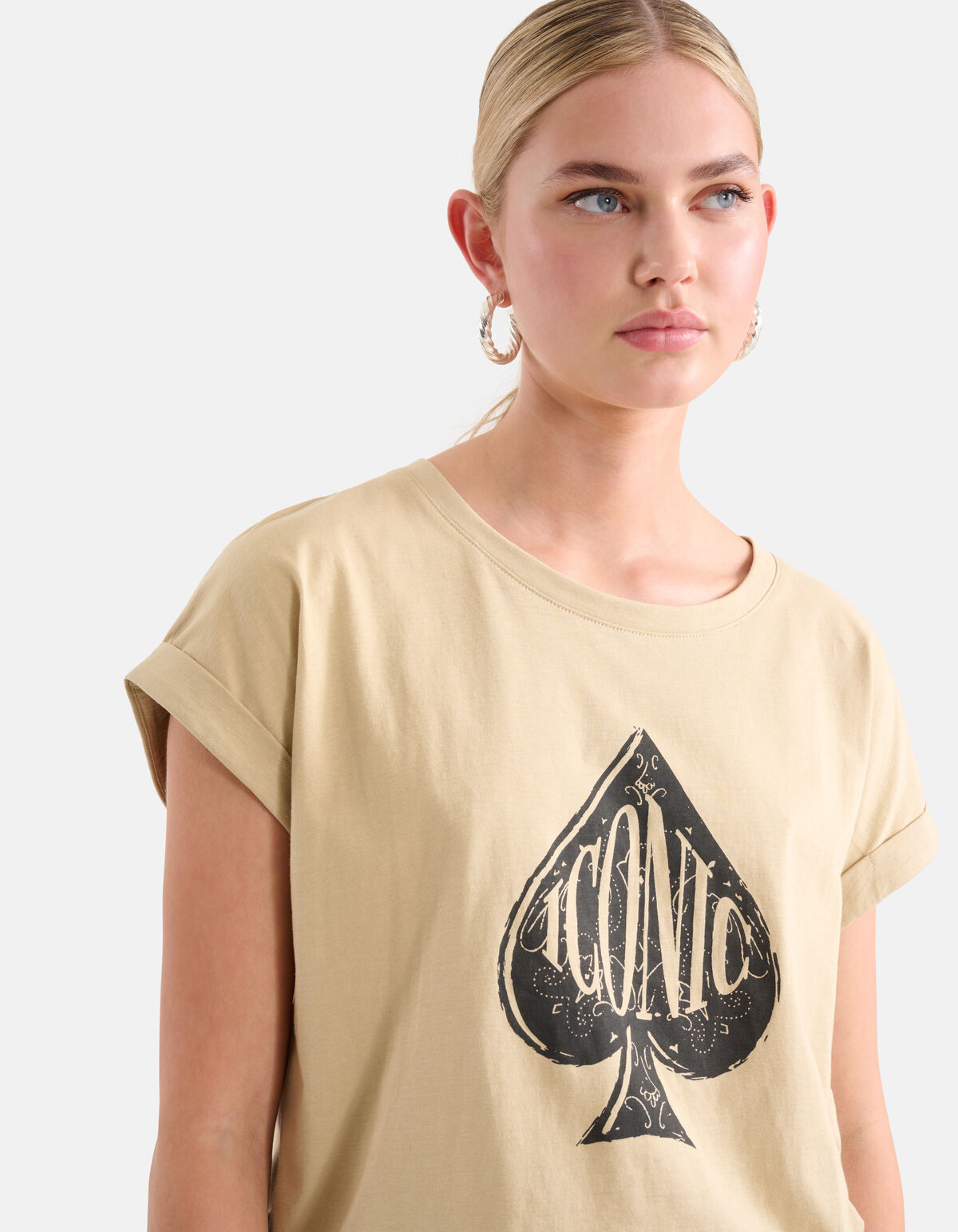 Kunstwerk T-shirt Beige SHOEBY WOMEN