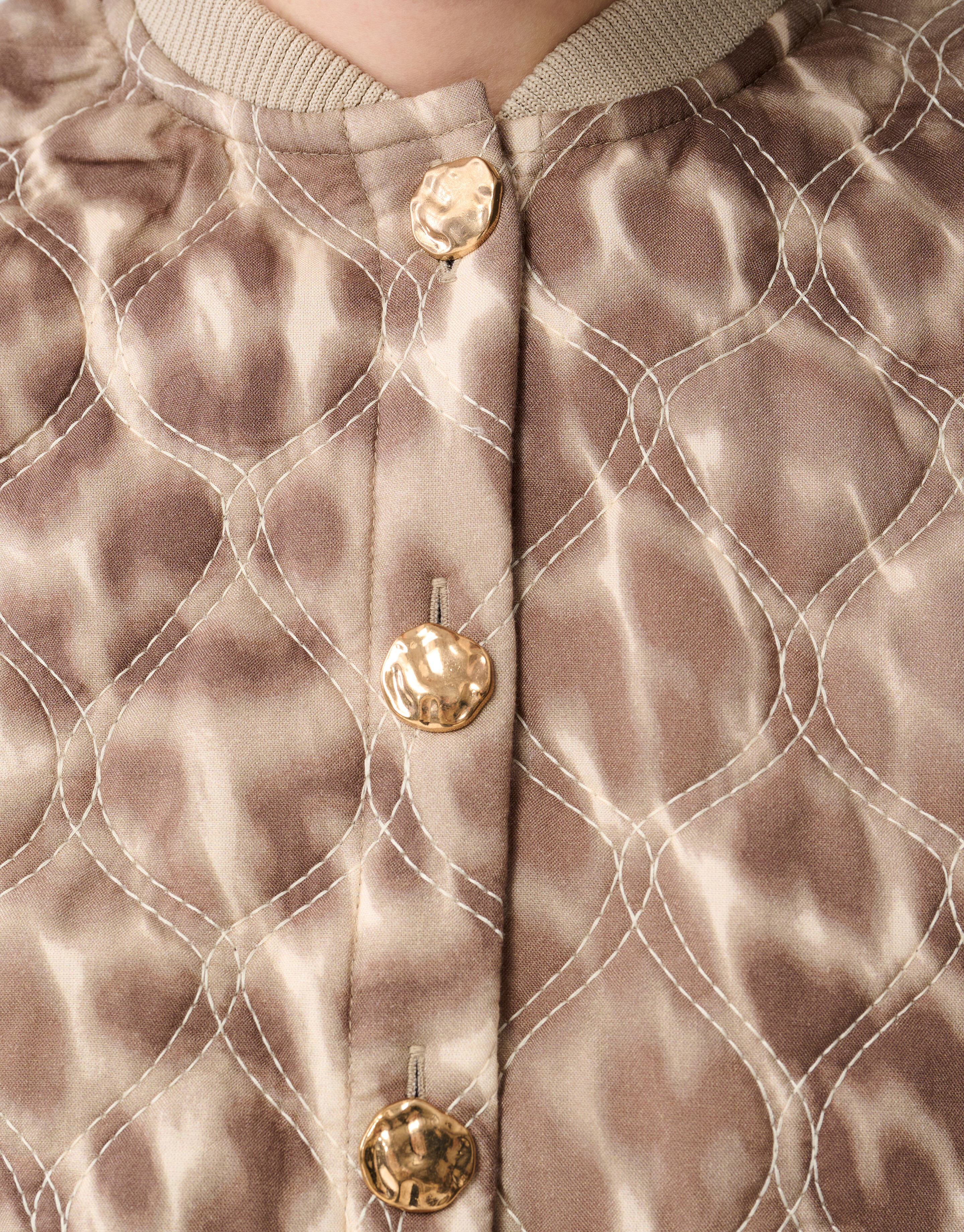 Kurzärmelige Bomberjacke mit Leopardenmuster Hellb SHOEBY WOMEN