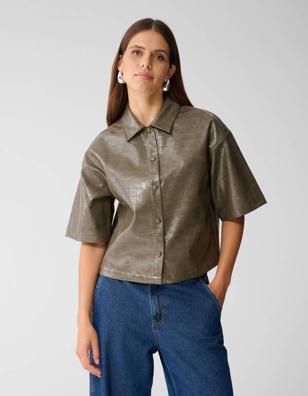 Krokodilbluse Dunkelgrün von Mieke SHOEBY WOMEN