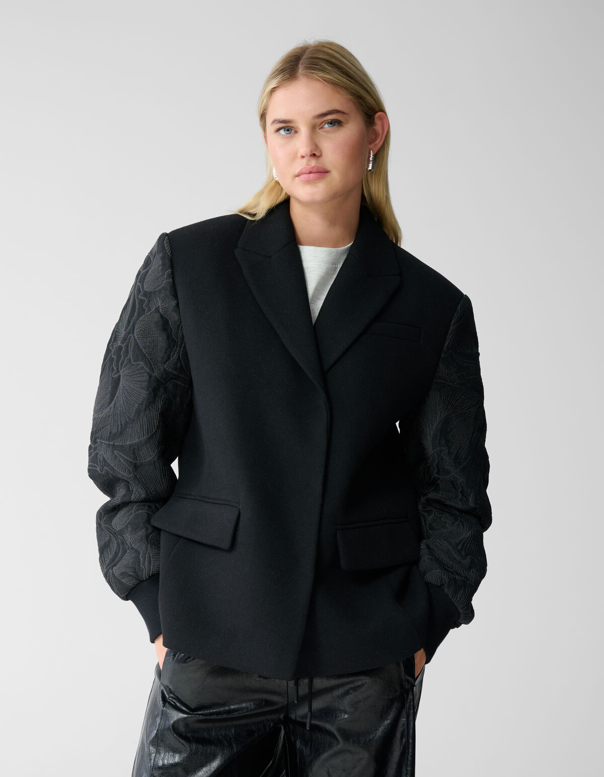 Kurze Mischjacke Schwarz SHOEBY WOMEN