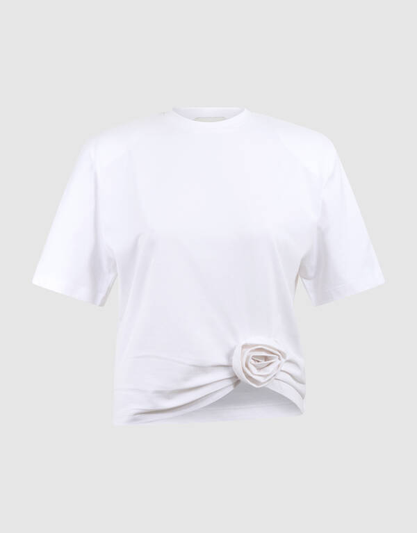 Blumen-T-Shirt Wei&szlig; SHOEBY WOMEN