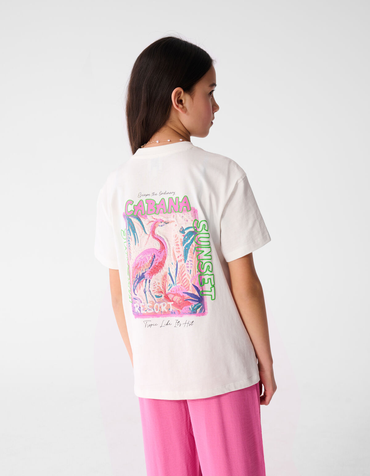 Cabana Artwork T-Shirt Wei&szlig; SHOEBY GIRLS