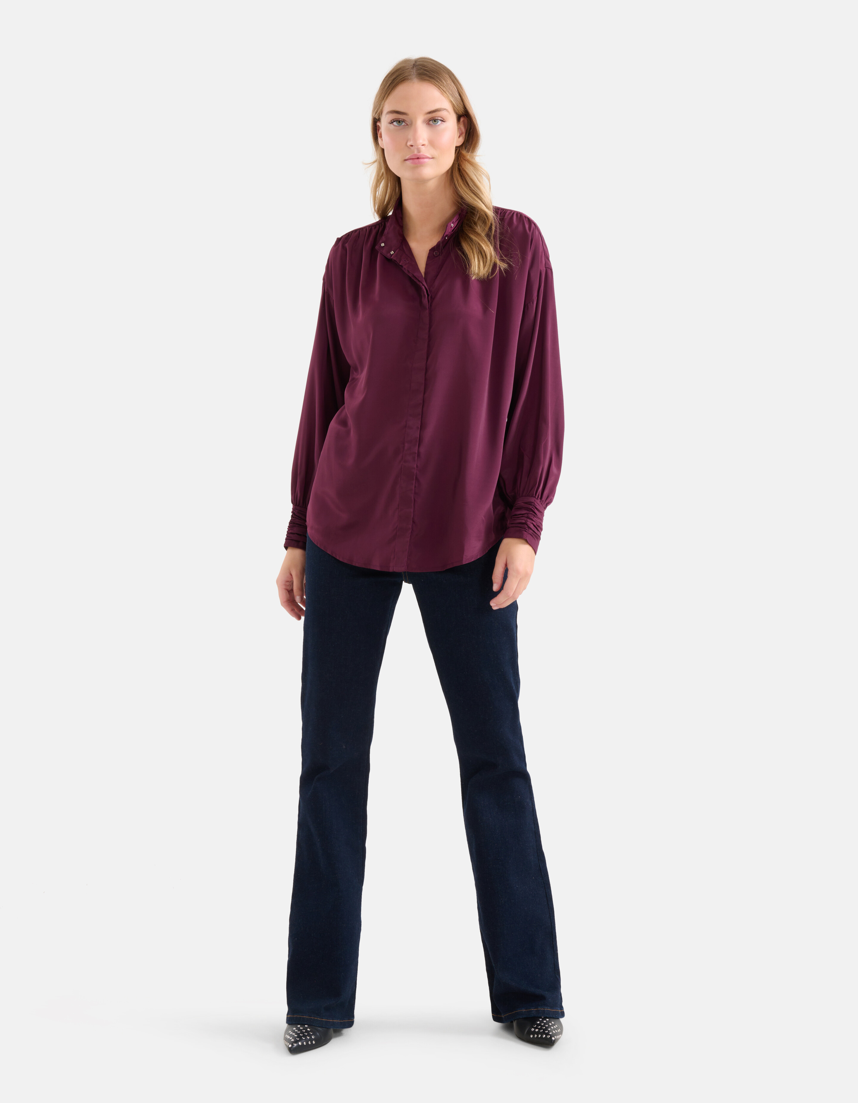Satijnen Blouse Bordeaux SHOEBY WOMEN