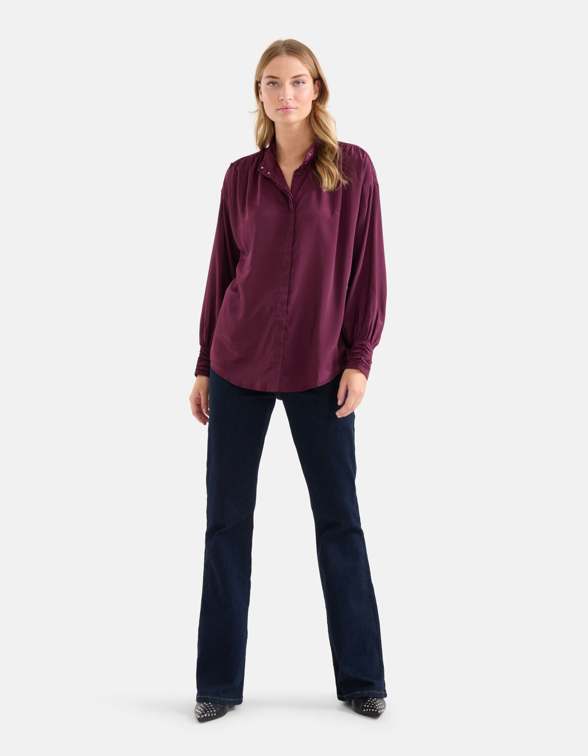 Satinbluse Bordeaux SHOEBY WOMEN