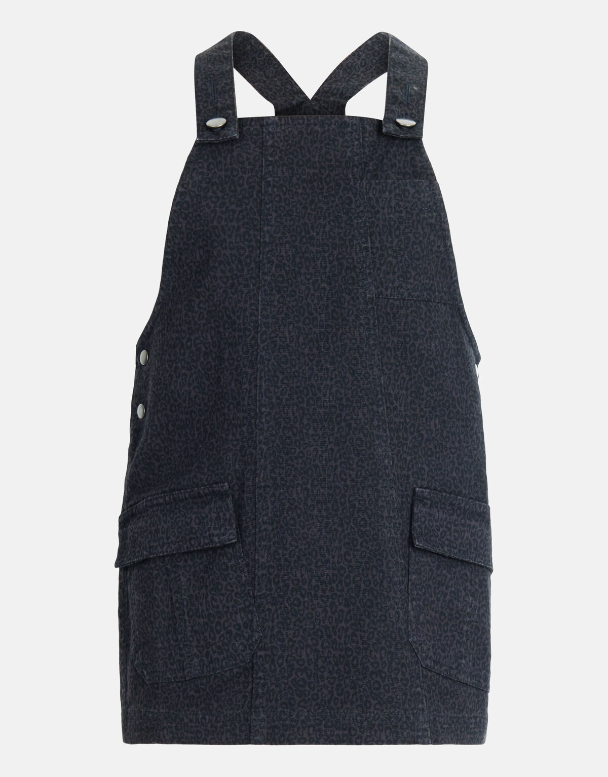 Leopardenmuster-Kleid Dunkelgrau SHOEBY GIRLS