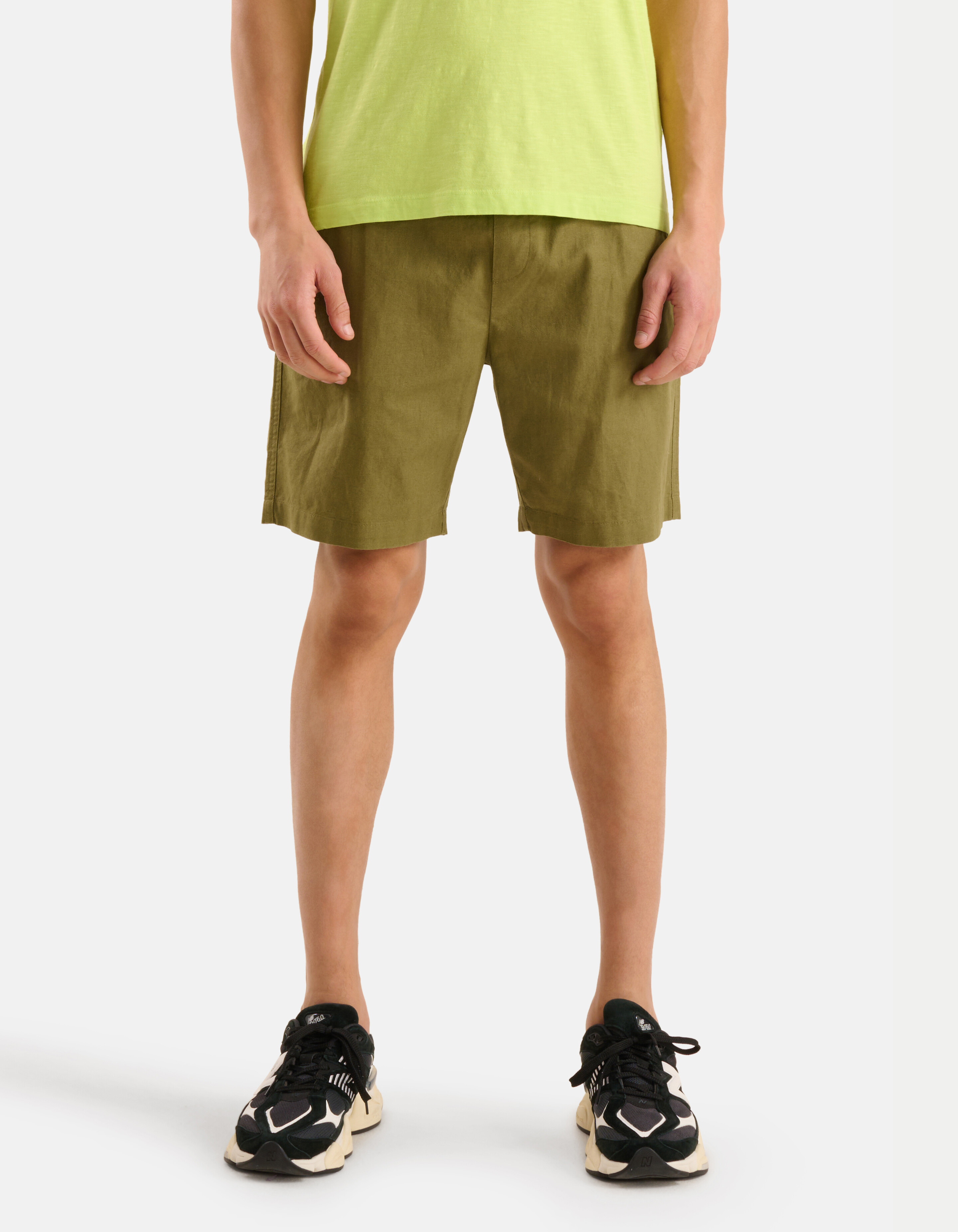 Leinen Short Dunkelgrün SHOEBY MEN