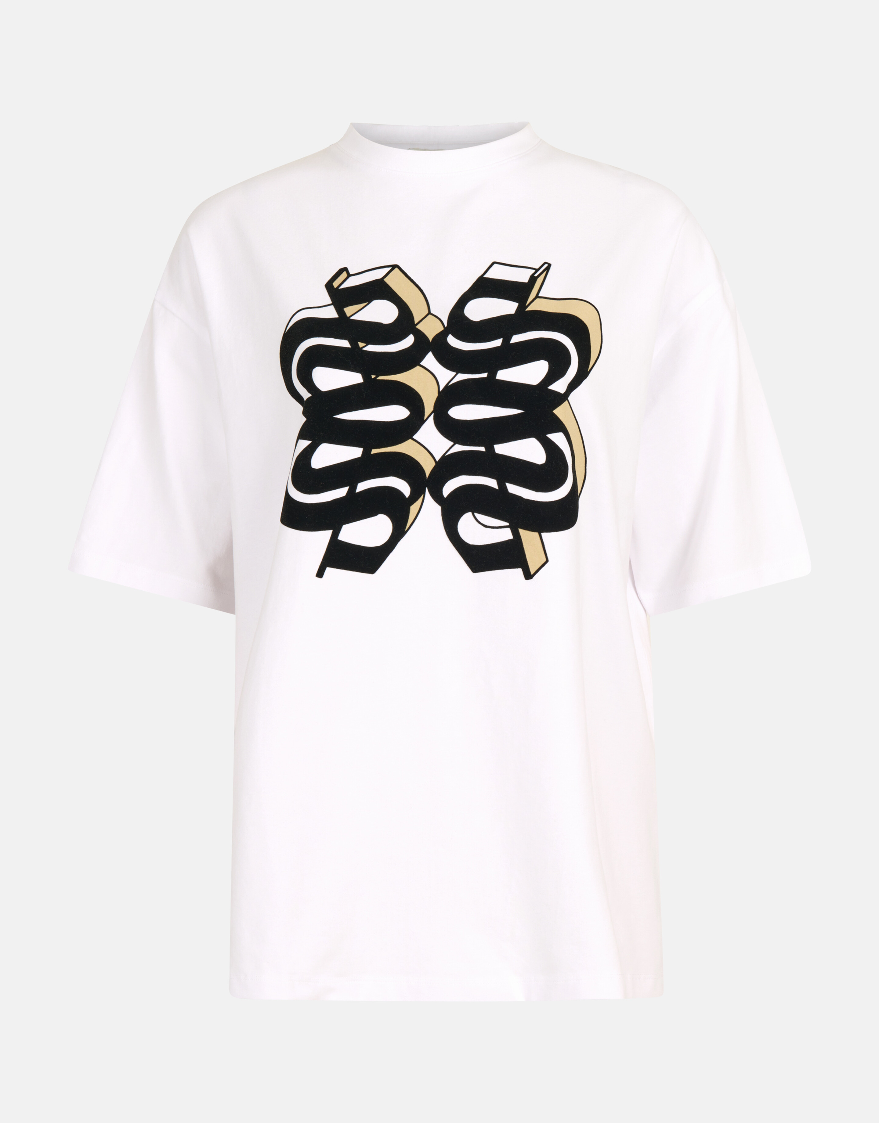 Samt Kunstwerk T-shirt Weiß SHOEBY WOMEN