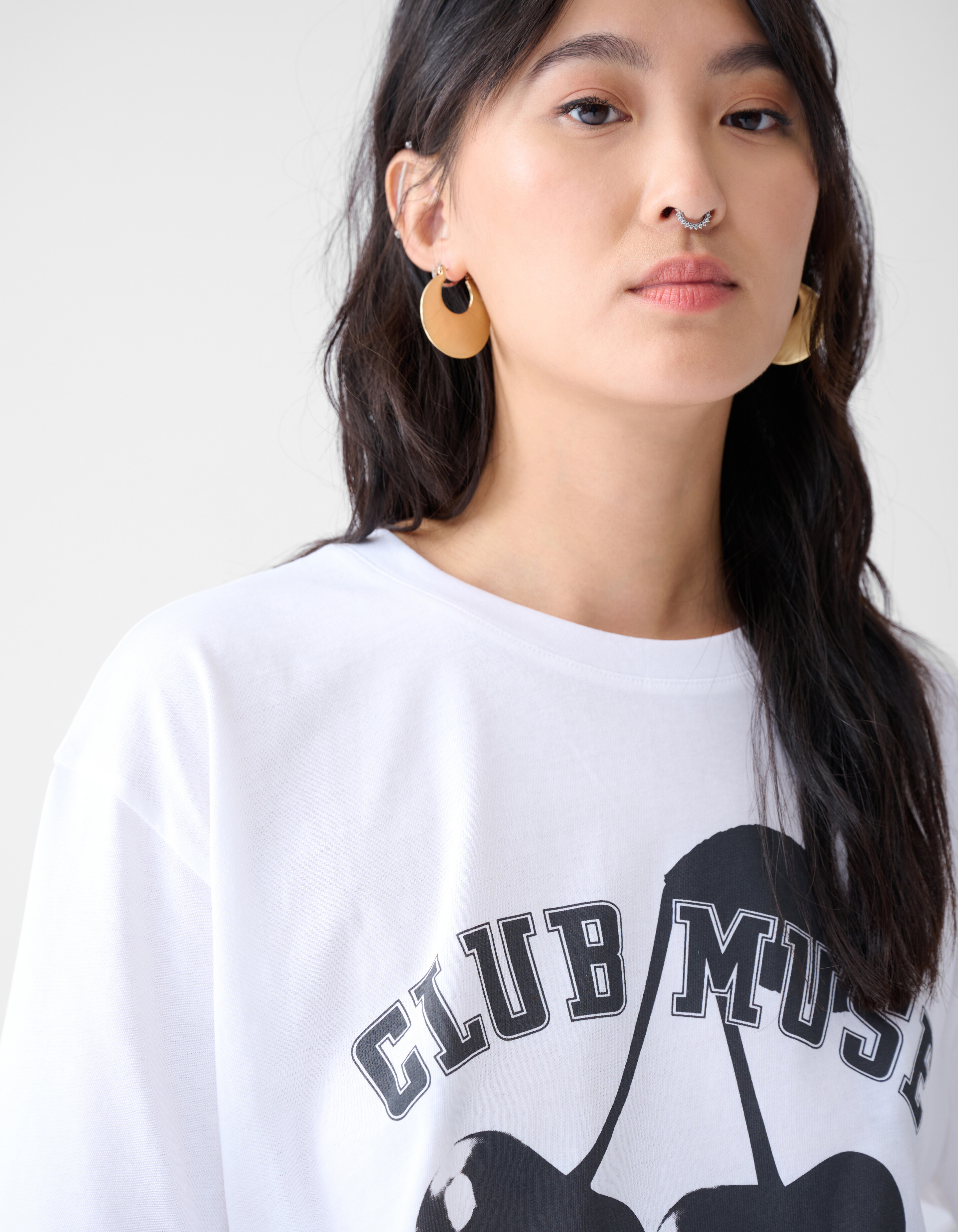 Kirsche Kunstwerk T-shirt Weiß SHOEBY WOMEN
