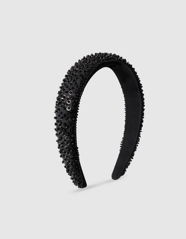 Perlen-Haarband Schwarz SHOEBY ACCESSOIRES