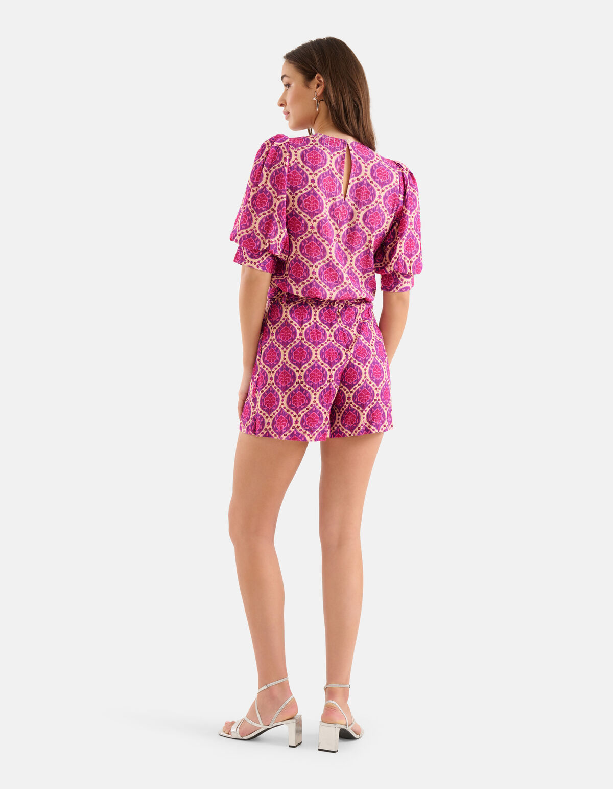 Grafisches Lurex-Top Lila SHOEBY WOMEN