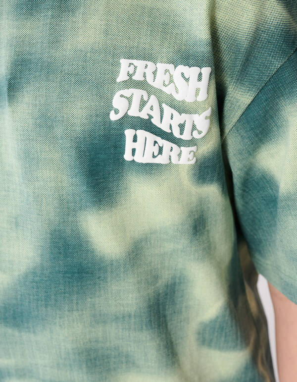 Bedrucktes entspanntes T-Shirt Gr&uuml;n SHOEBY BOYS