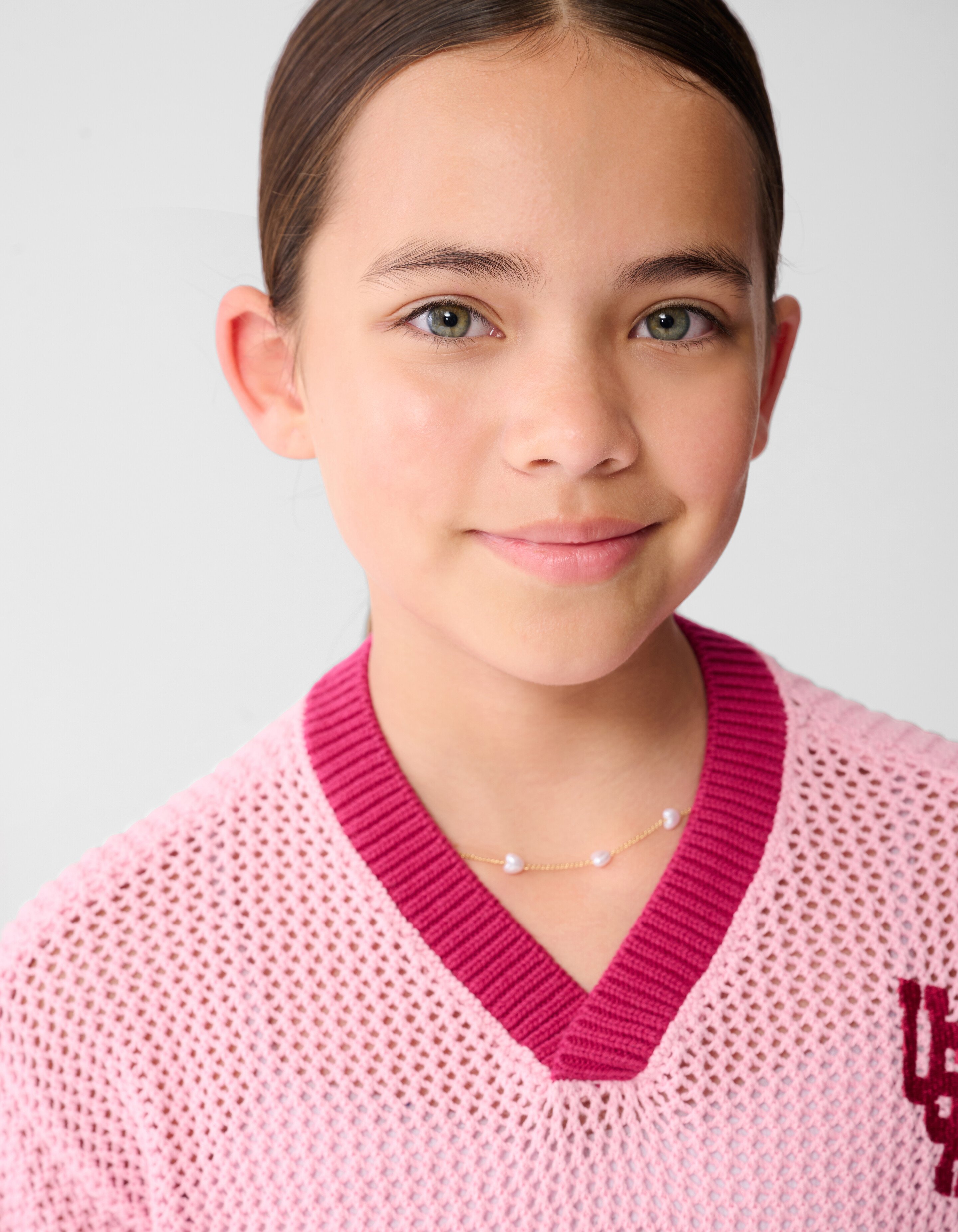 Strick-Baseball-T-Shirt Rosa SHOEBY GIRLS