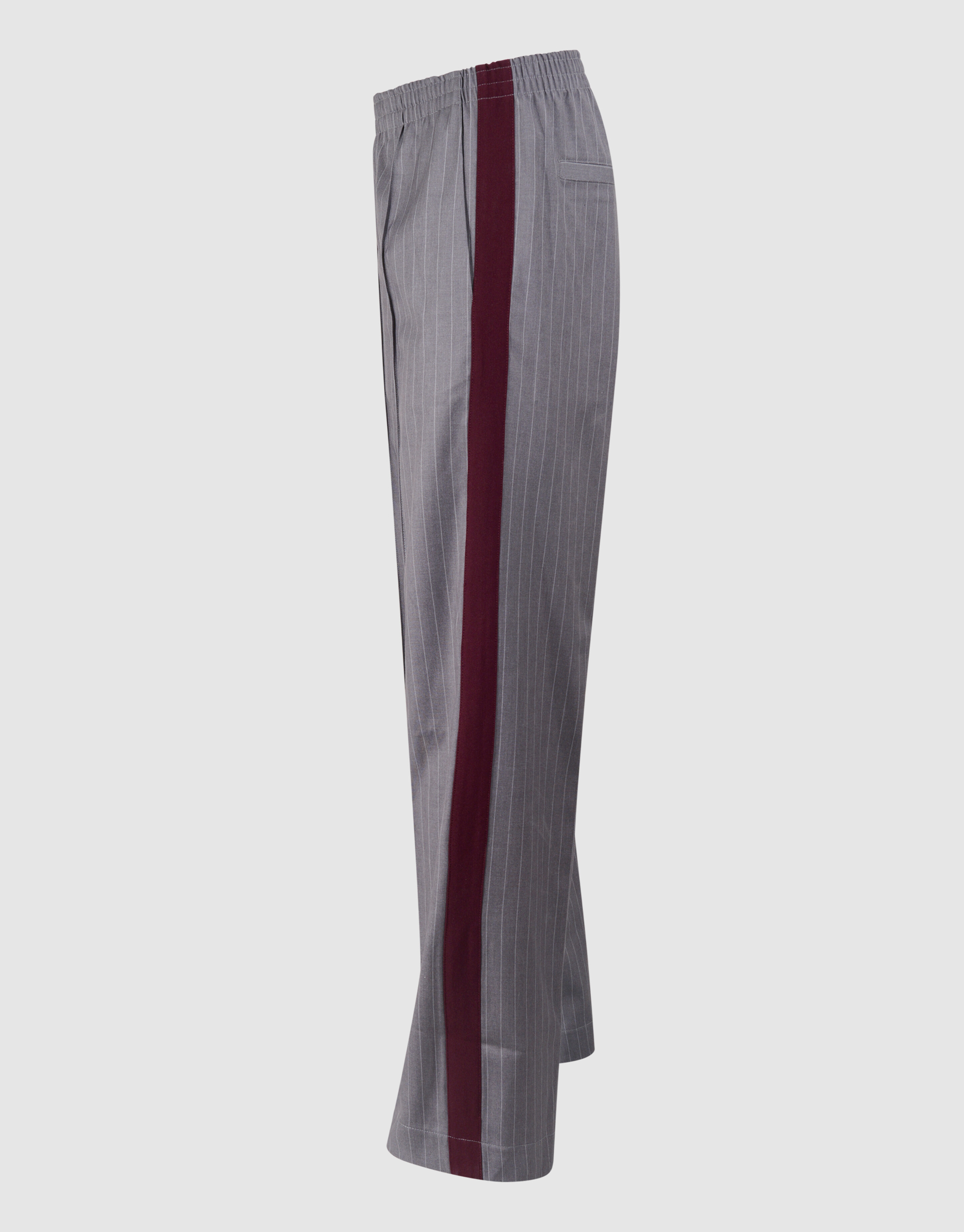 Nadelstreifen-Hose mit weitem Bein in Hellgrau SHOEBY WOMEN
