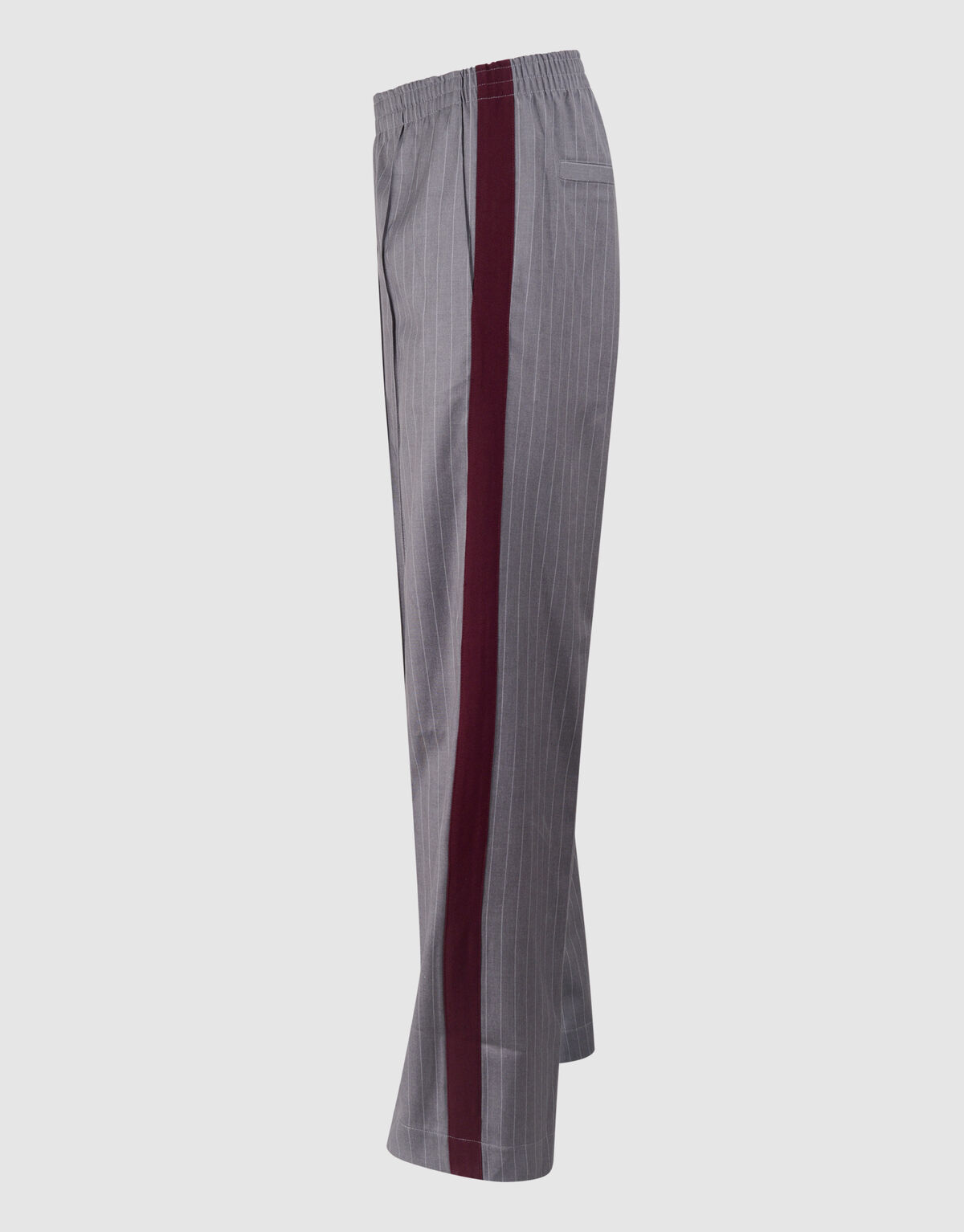 Nadelstreifen-Hose mit weitem Bein in Hellgrau SHOEBY WOMEN