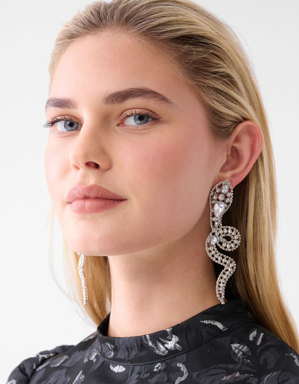 Schlangen-Ohrringe Silber SHOEBY ACCESSOIRES