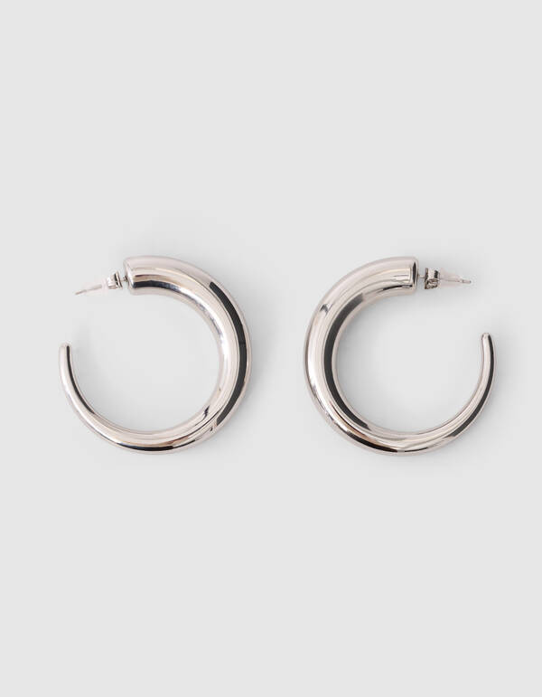 Gro&szlig;e Creolen Ohrringe Silber SHOEBY ACCESSOIRES