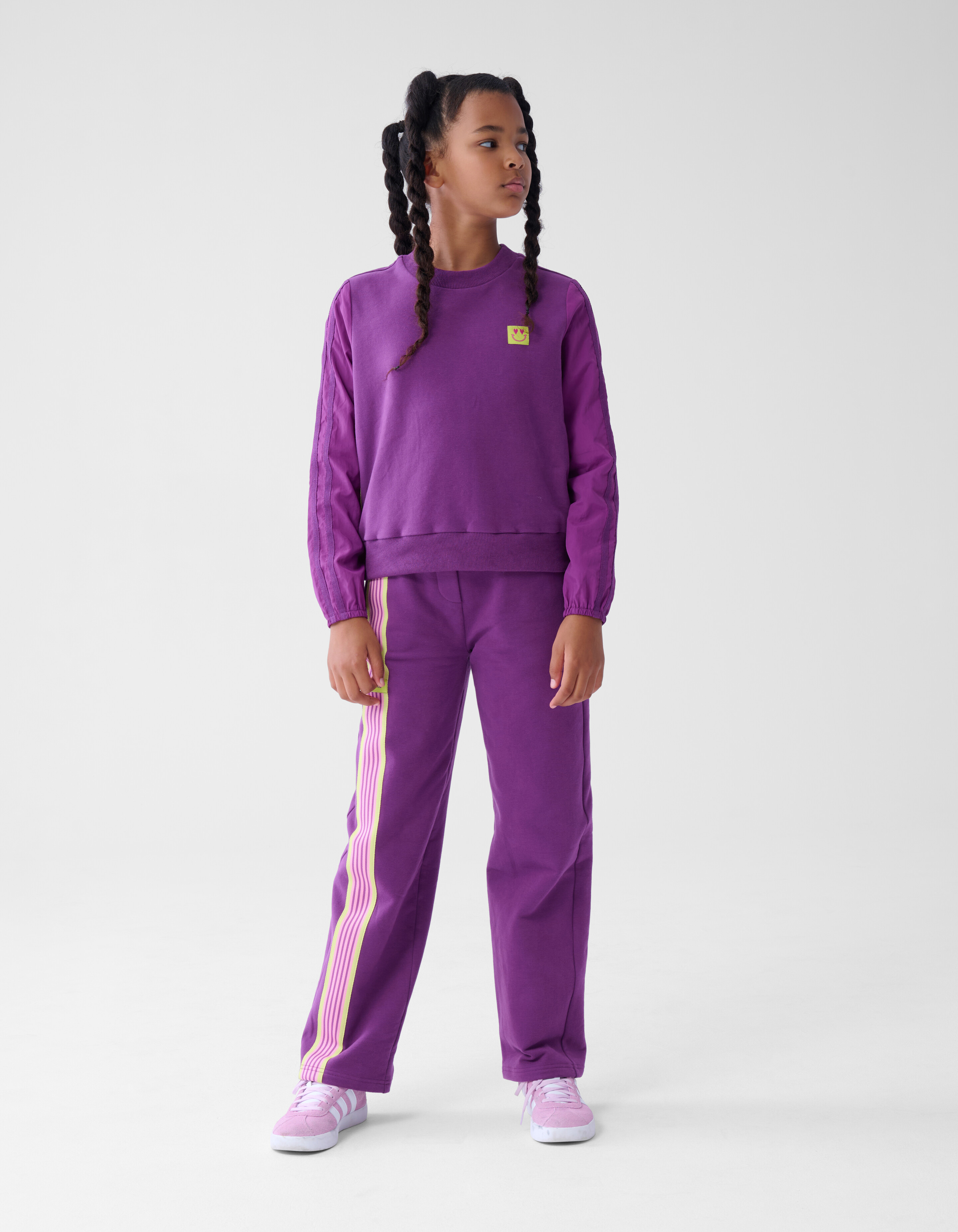 Streifen-Label-Pullover Lila SHOEBY GIRLS