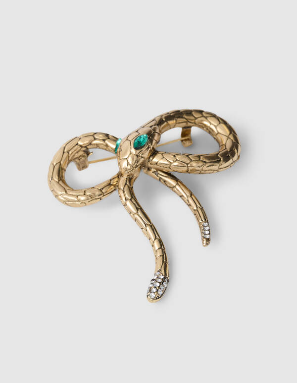 Schlange Schleife Brosche Gold SHOEBY ACCESSOIRES