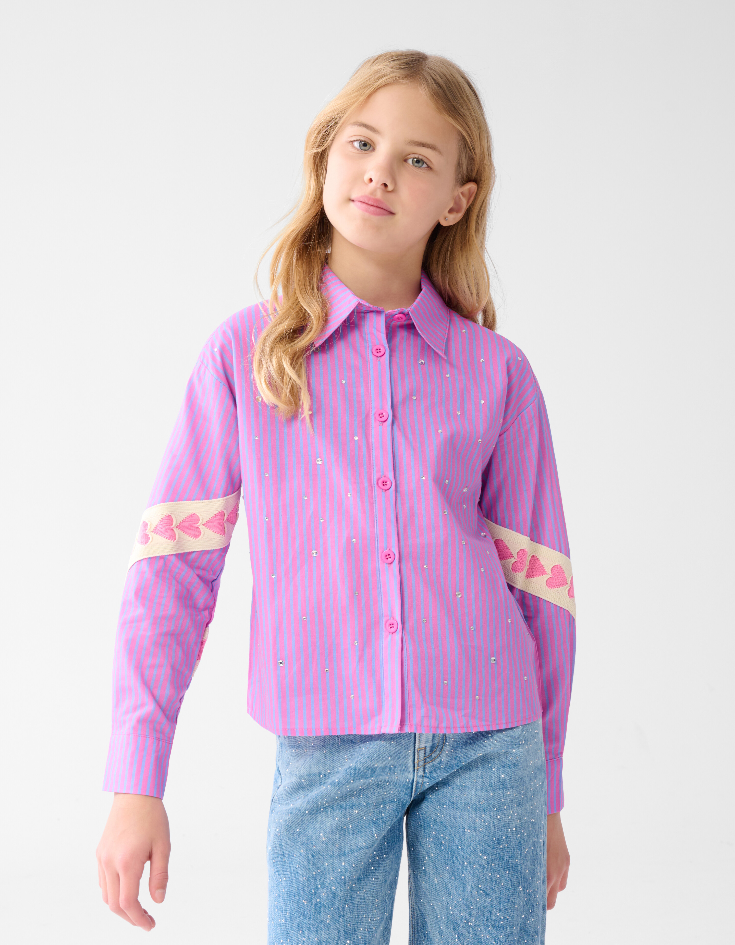 Strass-Band-Bluse Roze SHOEBY GIRLS
