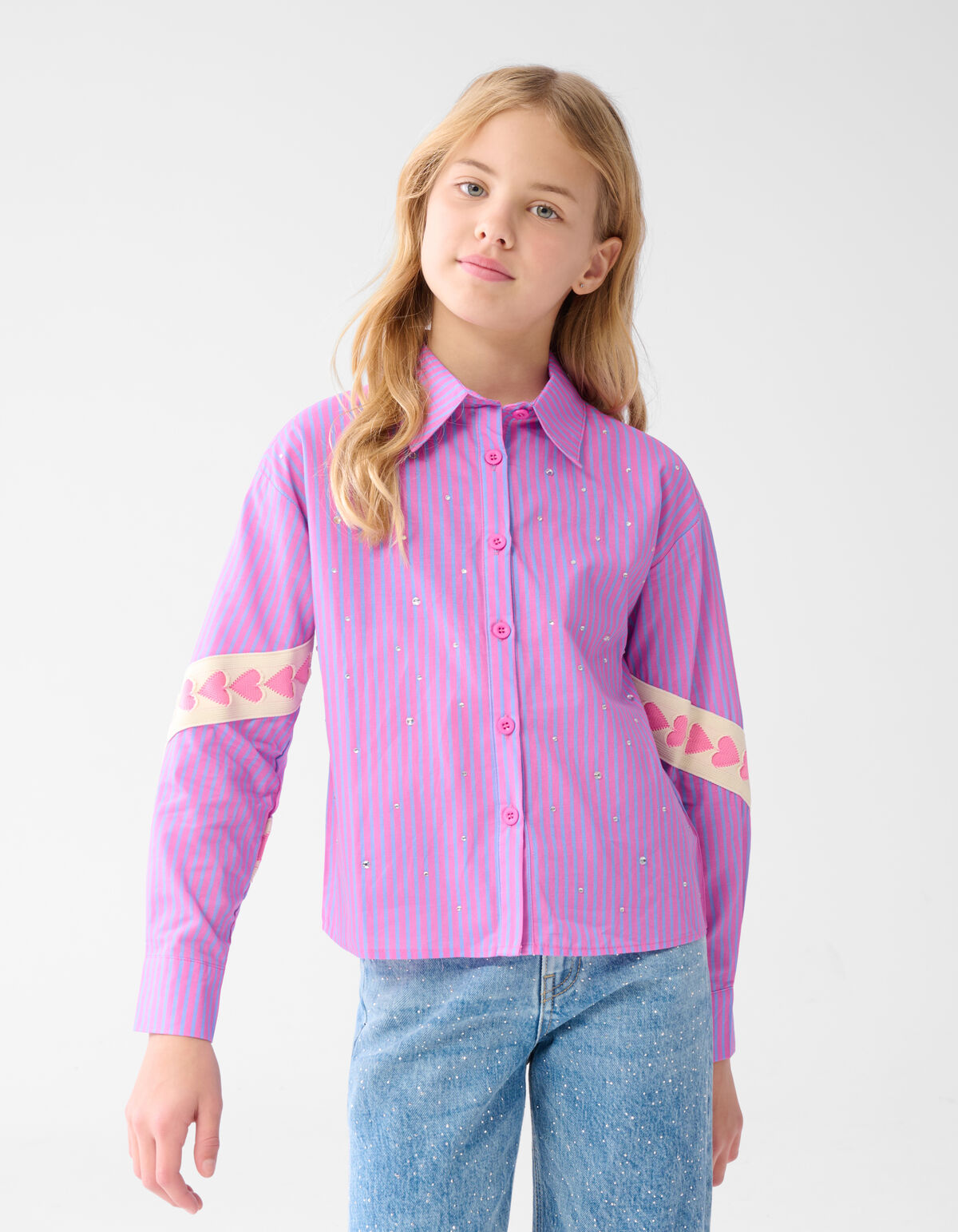 Strass-Band-Bluse Roze SHOEBY GIRLS