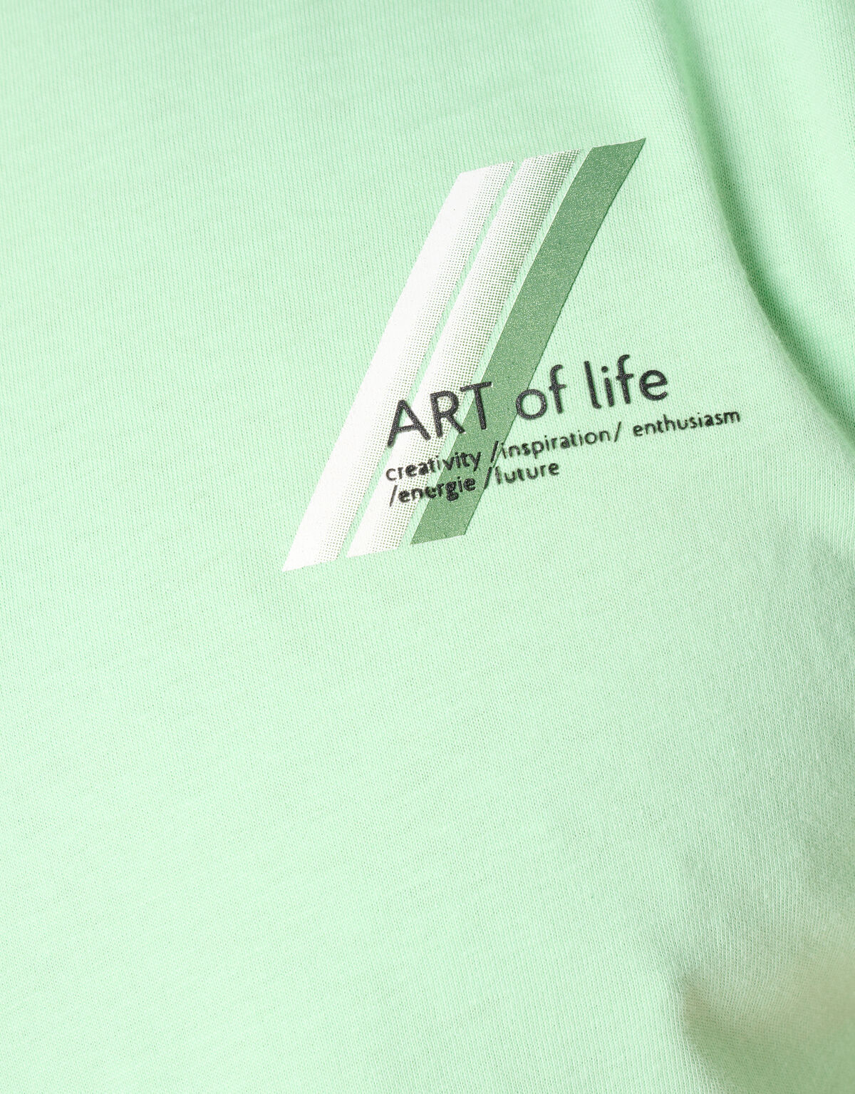 Kunst-T-Shirt Hellgrün SHOEBY MEN