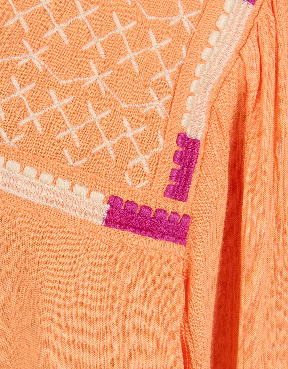 Bluse mit Stickerei Orange SHOEBY GIRLS