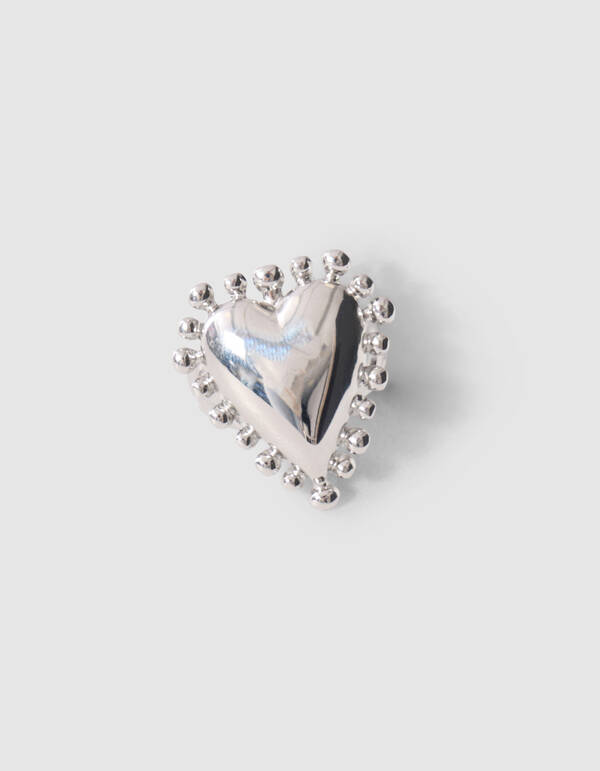 Dotted Heart Ring Silber SHOEBY ACCESSOIRES