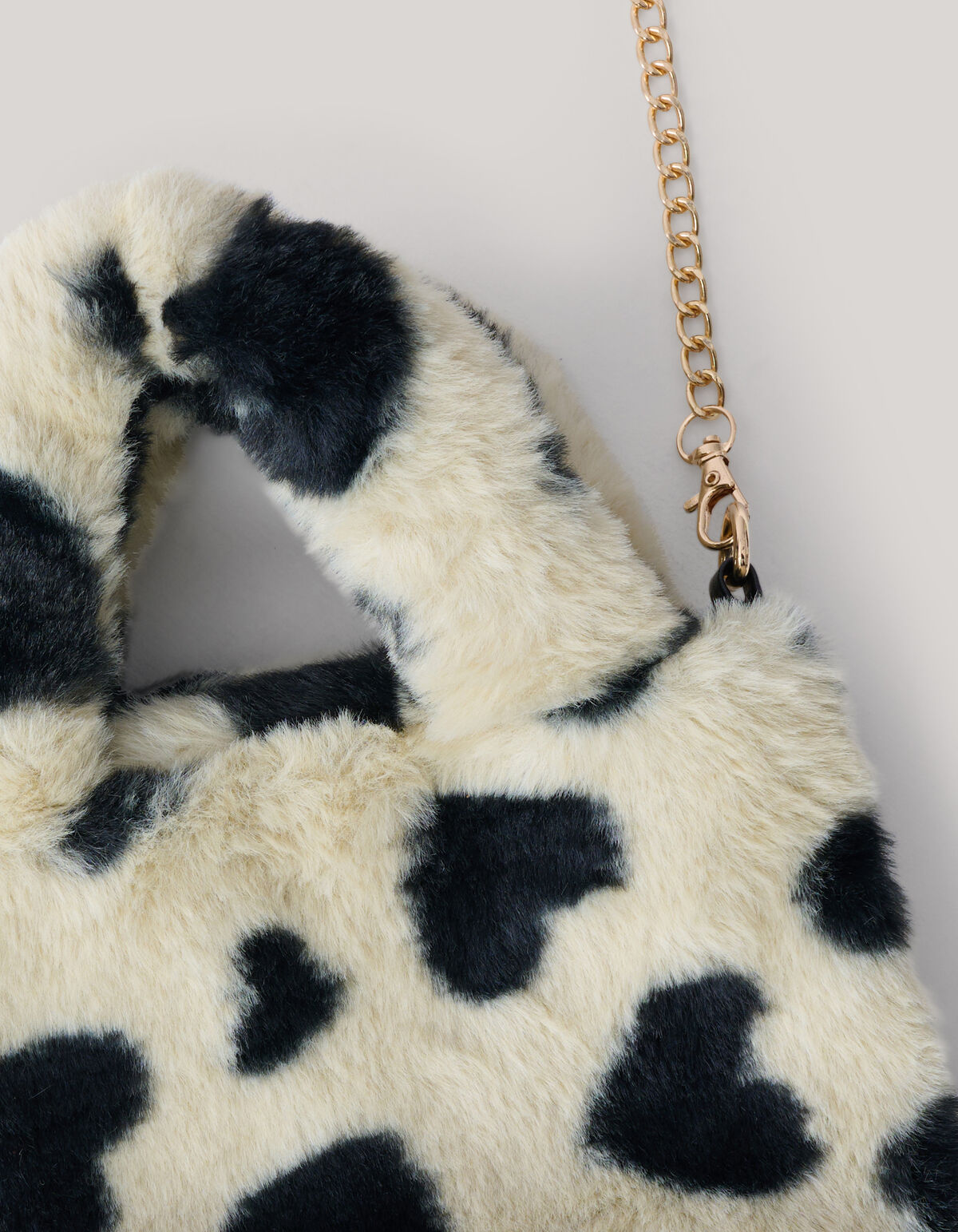 Pelzige Herz Tasche Off Weiß SHOEBY ACCESSOIRES