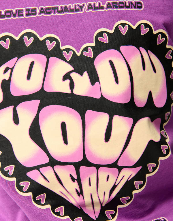 Herz Artwork T-shirt Lila SHOEBY GIRLS