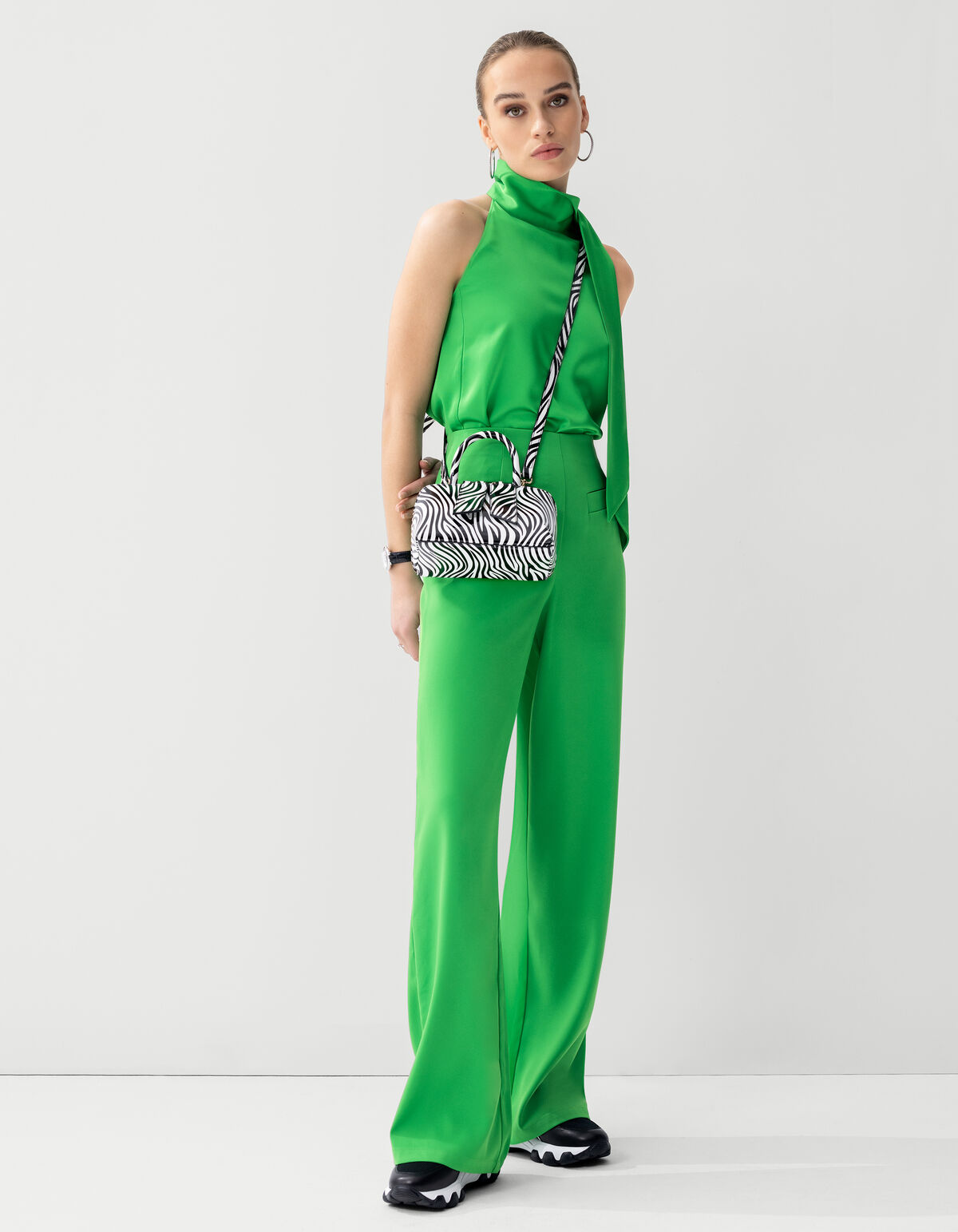 Hose mit weitem Bein Gr&uuml;n von Mieke SHOEBY WOMEN