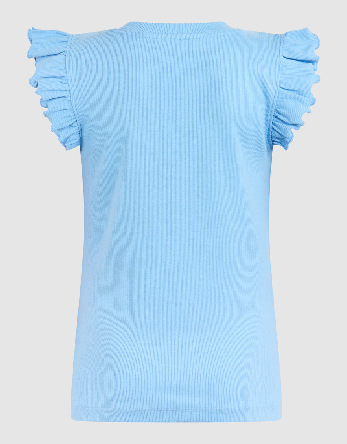Ruffle Rib Top Blau SHOEBY GIRLS